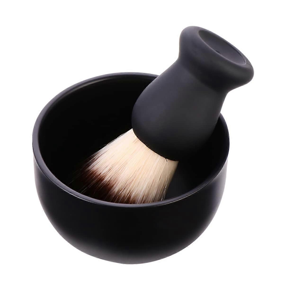 2-Piece Shaving Brush Set for Men with Beard Care Bowl, High-Quality Shaving Soap and Brush for Comfortable Wet Shaving and Effective Beard Styling