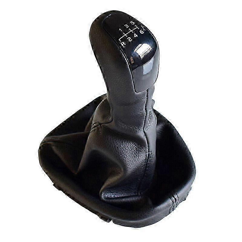 6 Speed Gear Shift Knob Leather Cover Case for C Class D5F4 W203