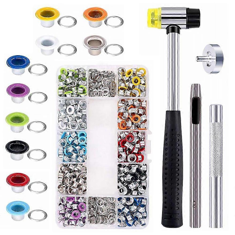 1 Box Snap Buttons Fasteners Kit Craft Eyelet Grommets 2pcs Set