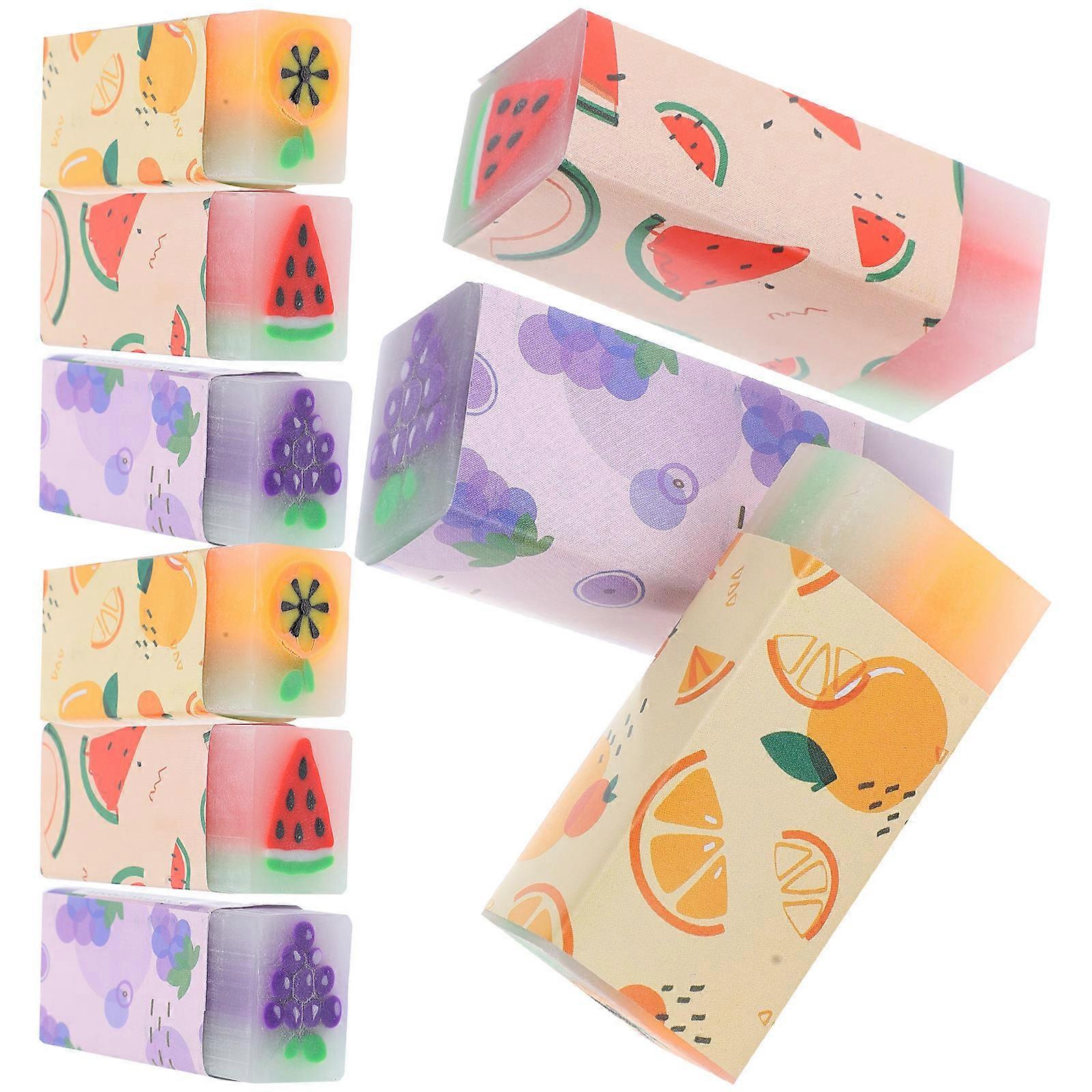 Fruit Style Eraser PVC Fruit Erasers Assorted .5X2X1.5CM Wipe Mistakes 12Pcs