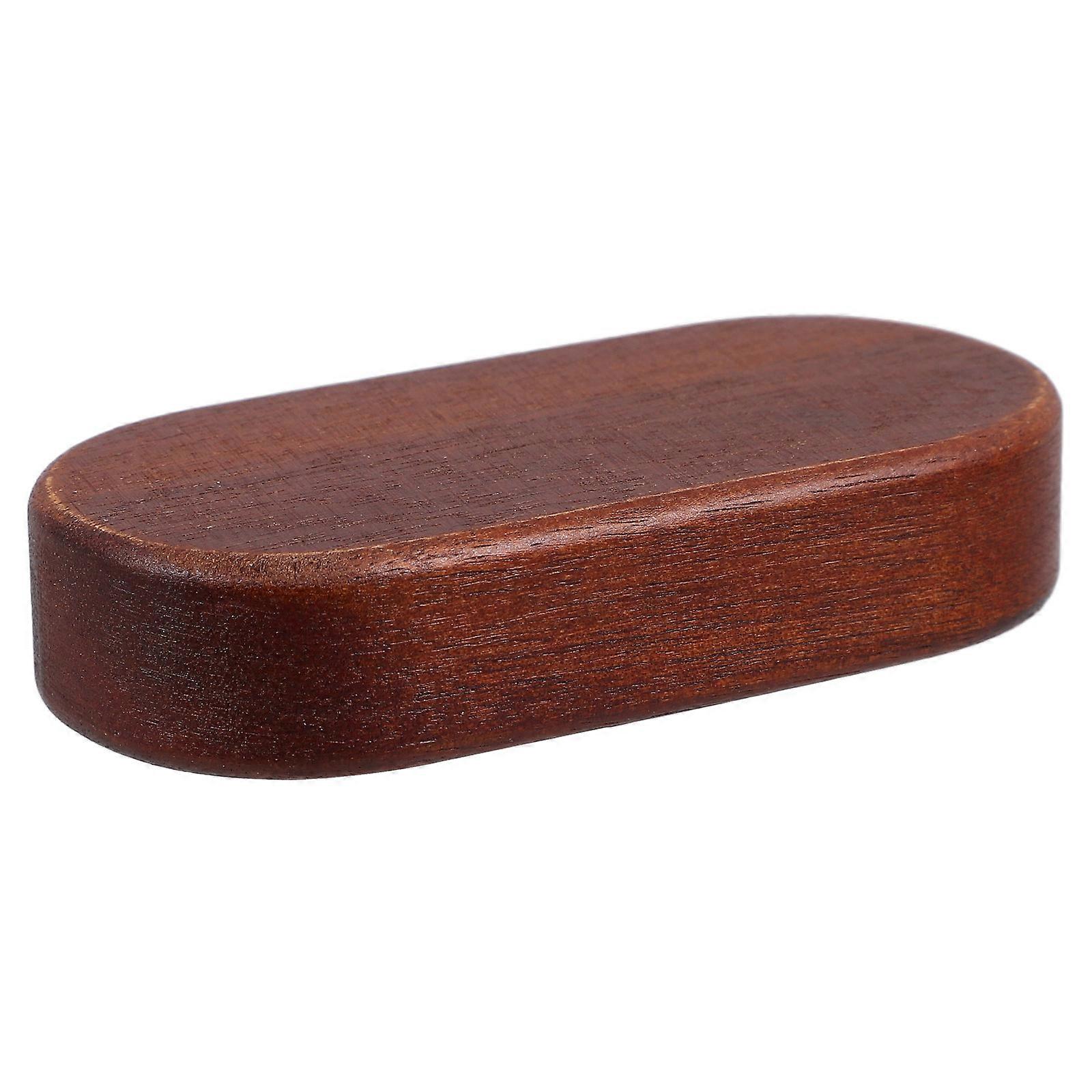Oval Black Walnut Wood Block for DIY Crafts – Unfinished Base for Home Decor, Car Model Display & Creative Projects – Stylish and Stable Support