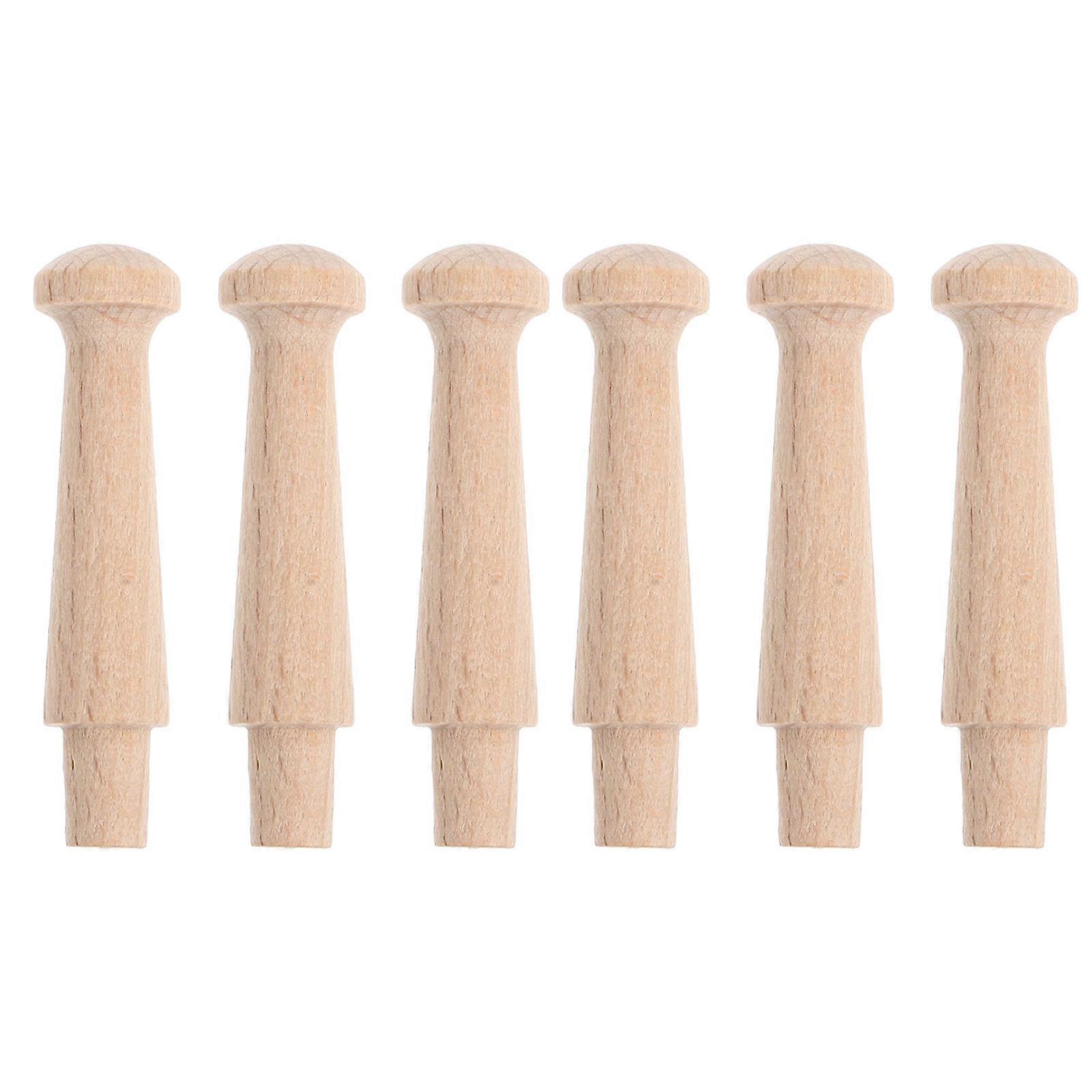 Wooden Wall Hooks for Home Use Beech Wood Coat and Towel Hooks Light Yellow 0.6 CM