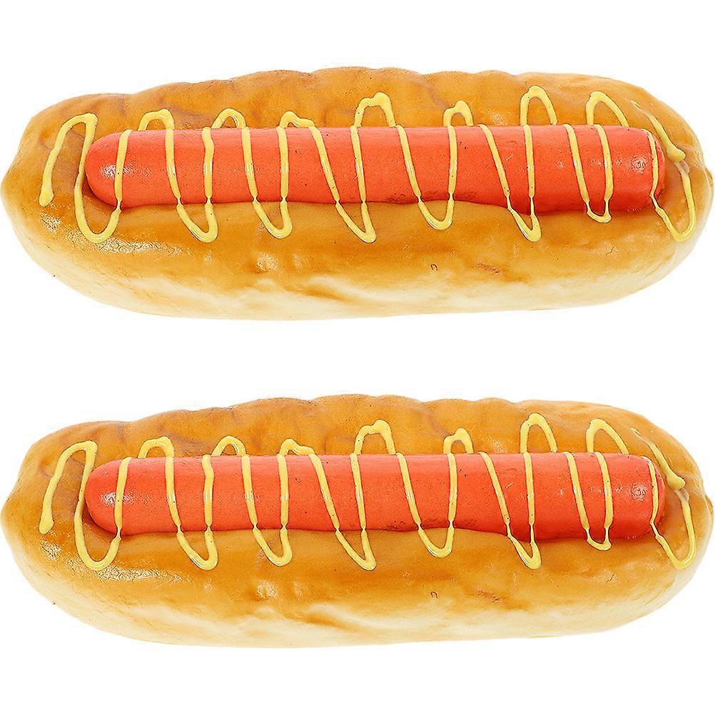 Artificial Burger Prop for Decor Made of PU Material Assorted Color Lifelike Design 2pcs