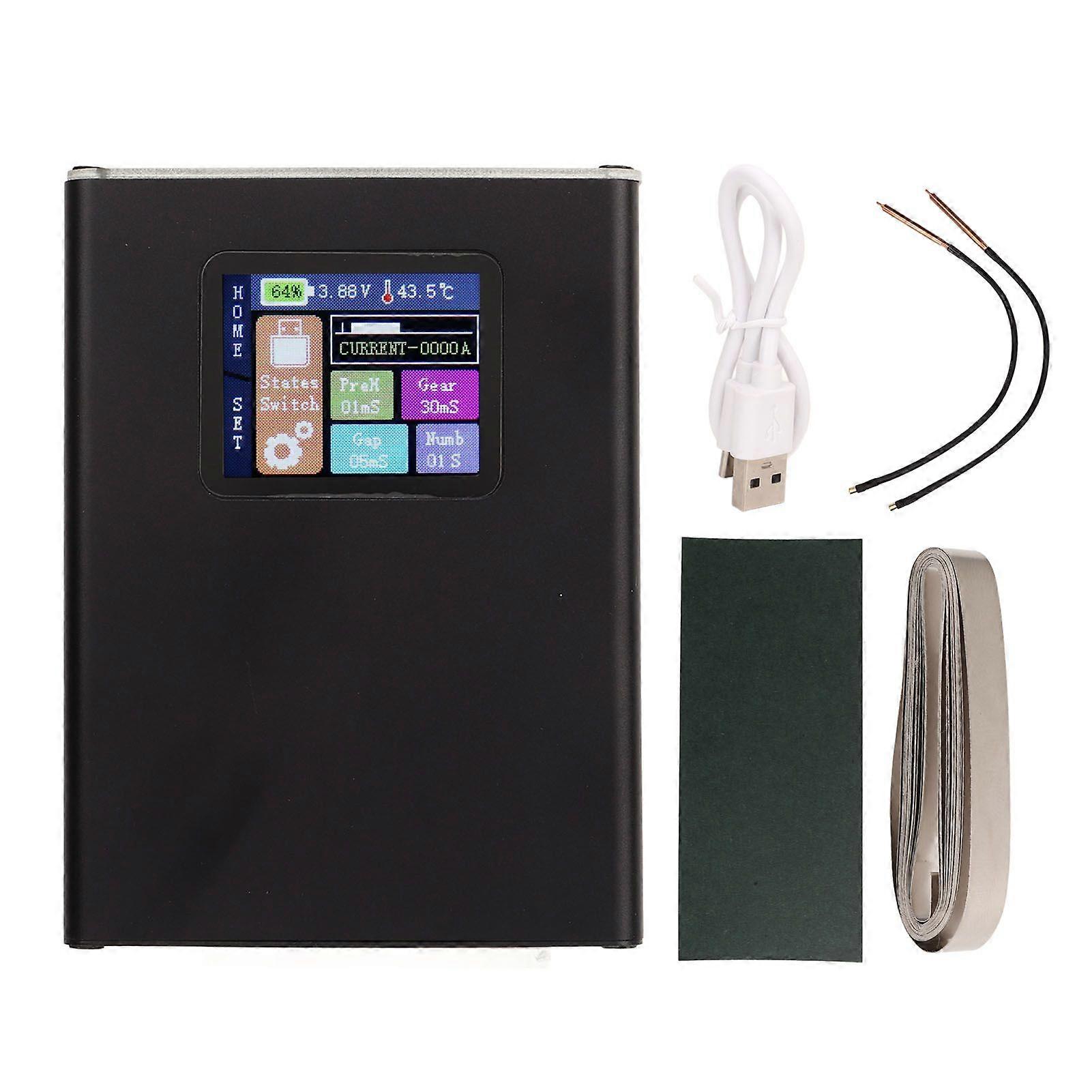 Soudeuse par points avec écran couleur LCD de 1,8 pouce Mini machine de soudage par points professionnelle portable réglable pour batterie