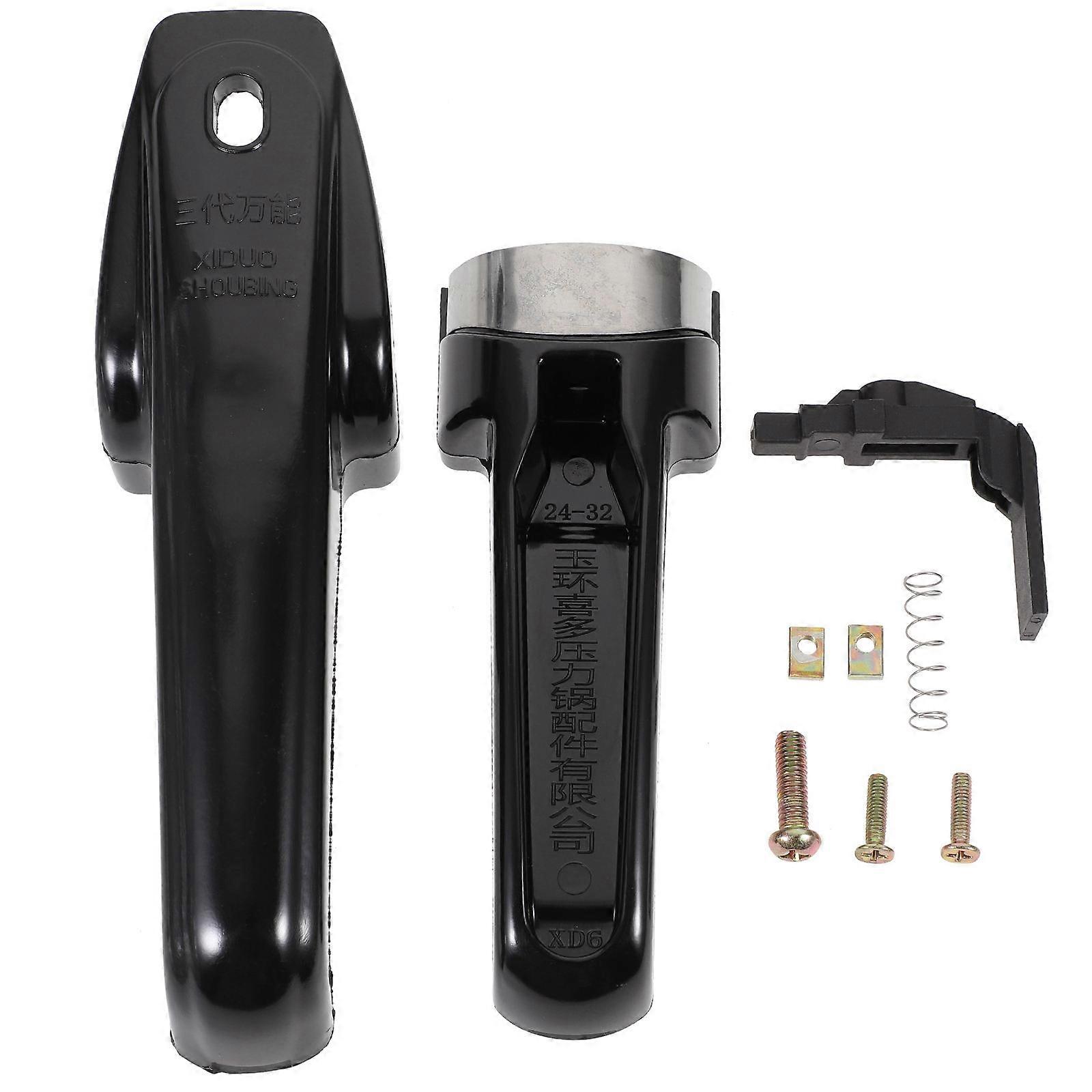 Pressure Cooker Handle Grip Lid Handle for 1Set Black Ergonomic Kitchen Use