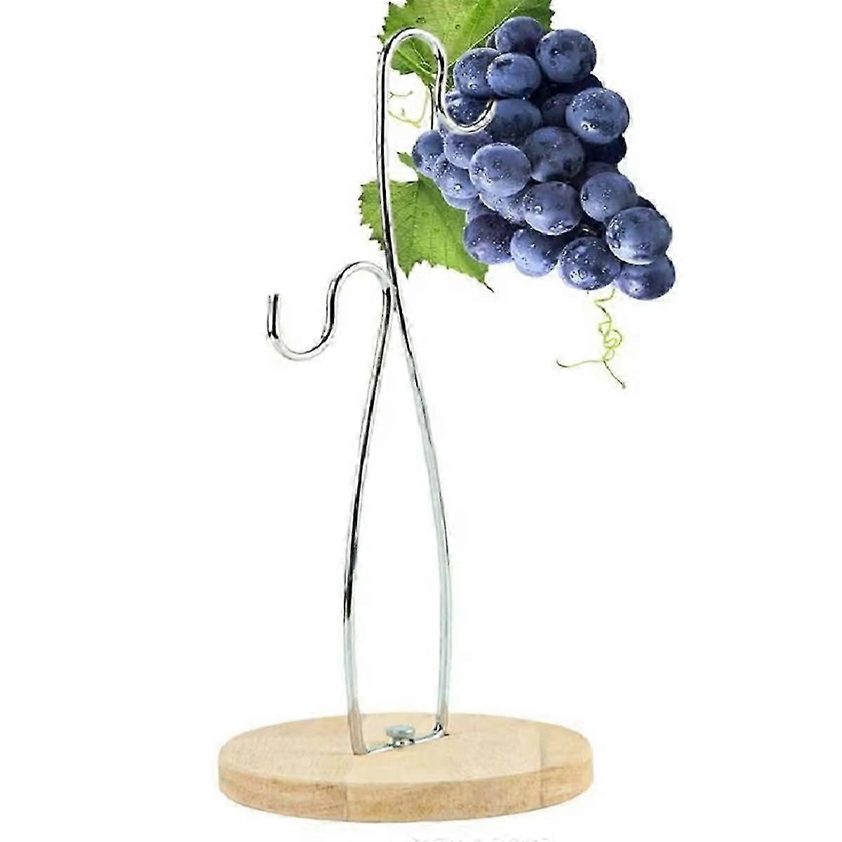 Banana Stand Banana Hooks Stackable Organizer with Wooden Base & Stainless Steel Hook suitable for Pantry Di