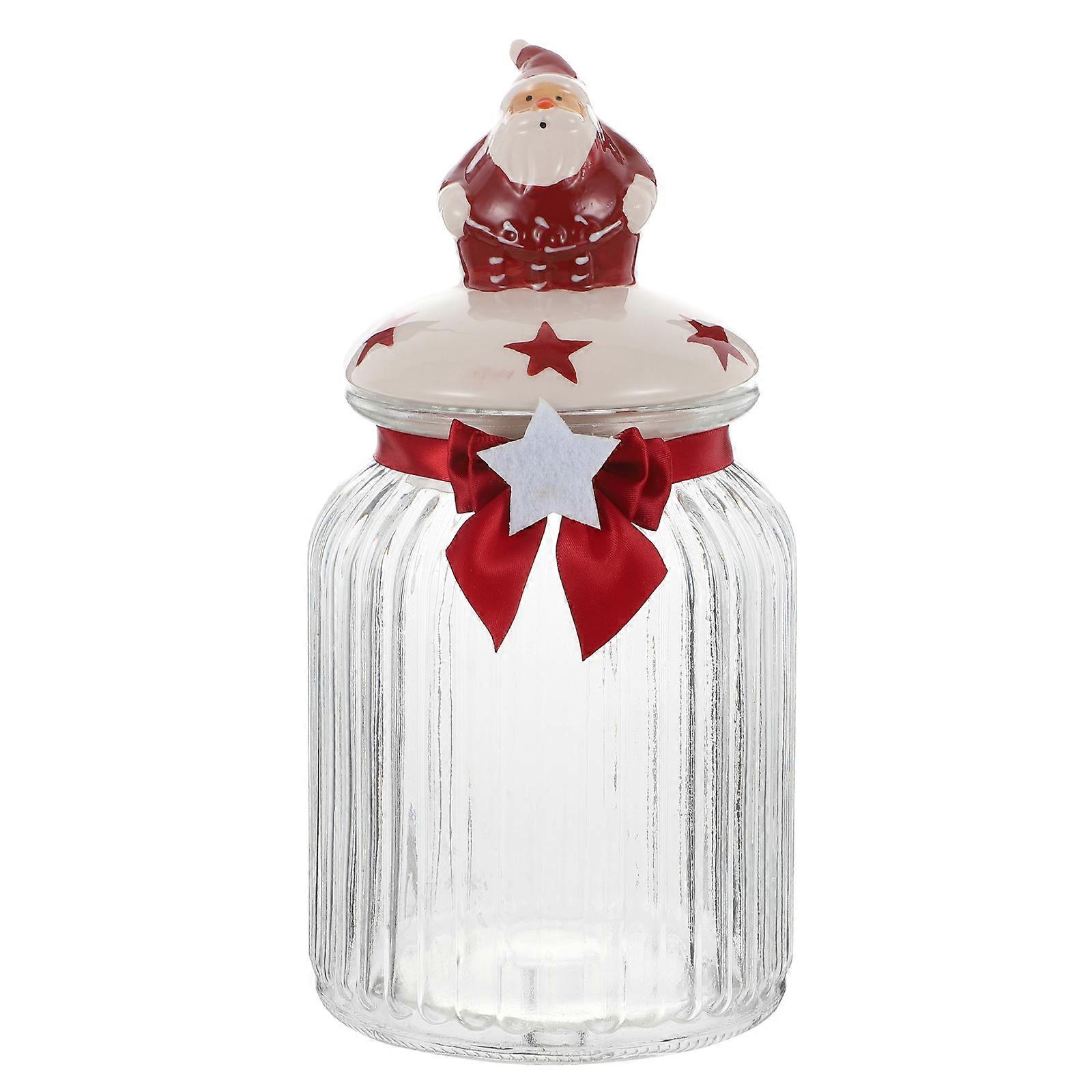 Santa Claus Shape Food Storage Container For Home Kitchen Use Red Color Practical Design 1Pc