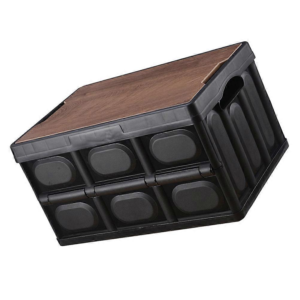 Black Car Trunk Organizer with Large Capacity Made from Plastic for Picnic 1 Piece