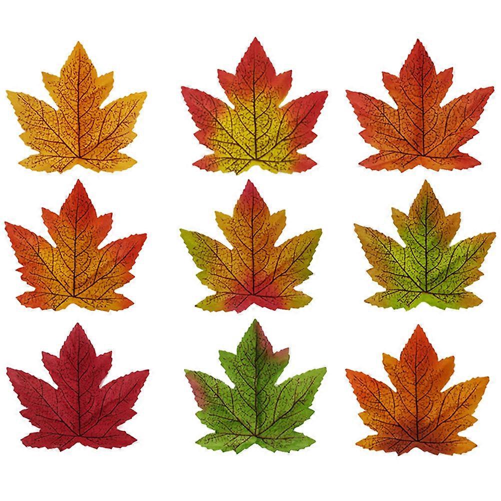 Artificial Maple Leaf Decoration For Halloween And Birthday Parties In Multi Color Design 2 Packs