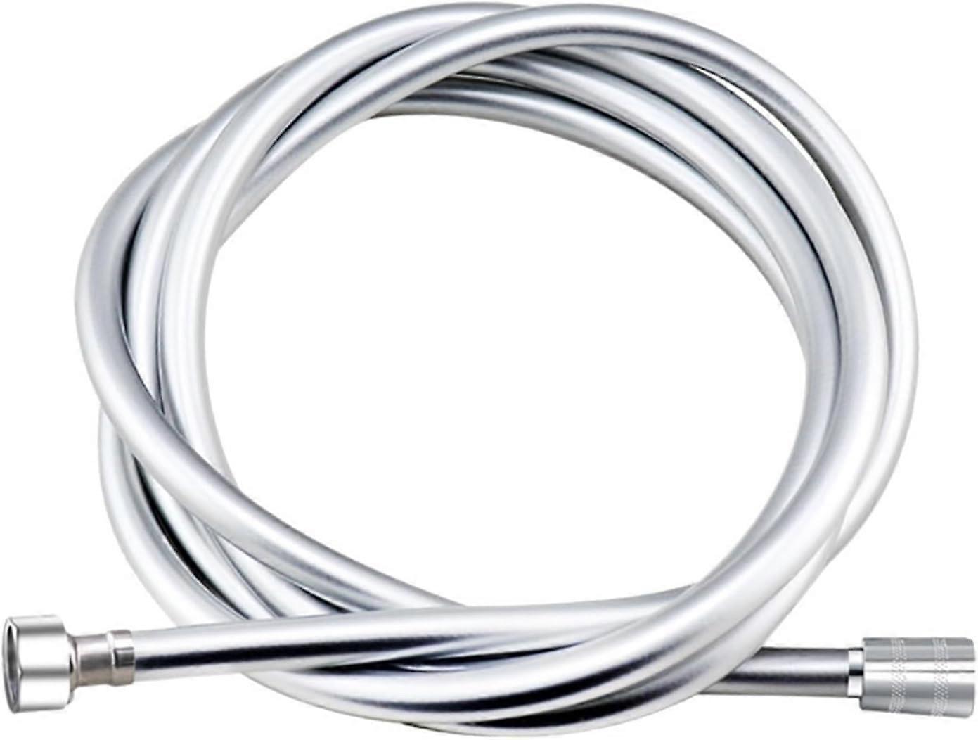 Flexibler Hochdruck-Bidetschlauch 2.0M – PVC-Silikon Brauseschlauch für starken Wasserfluss, Duschkopfschlauch in Silber
