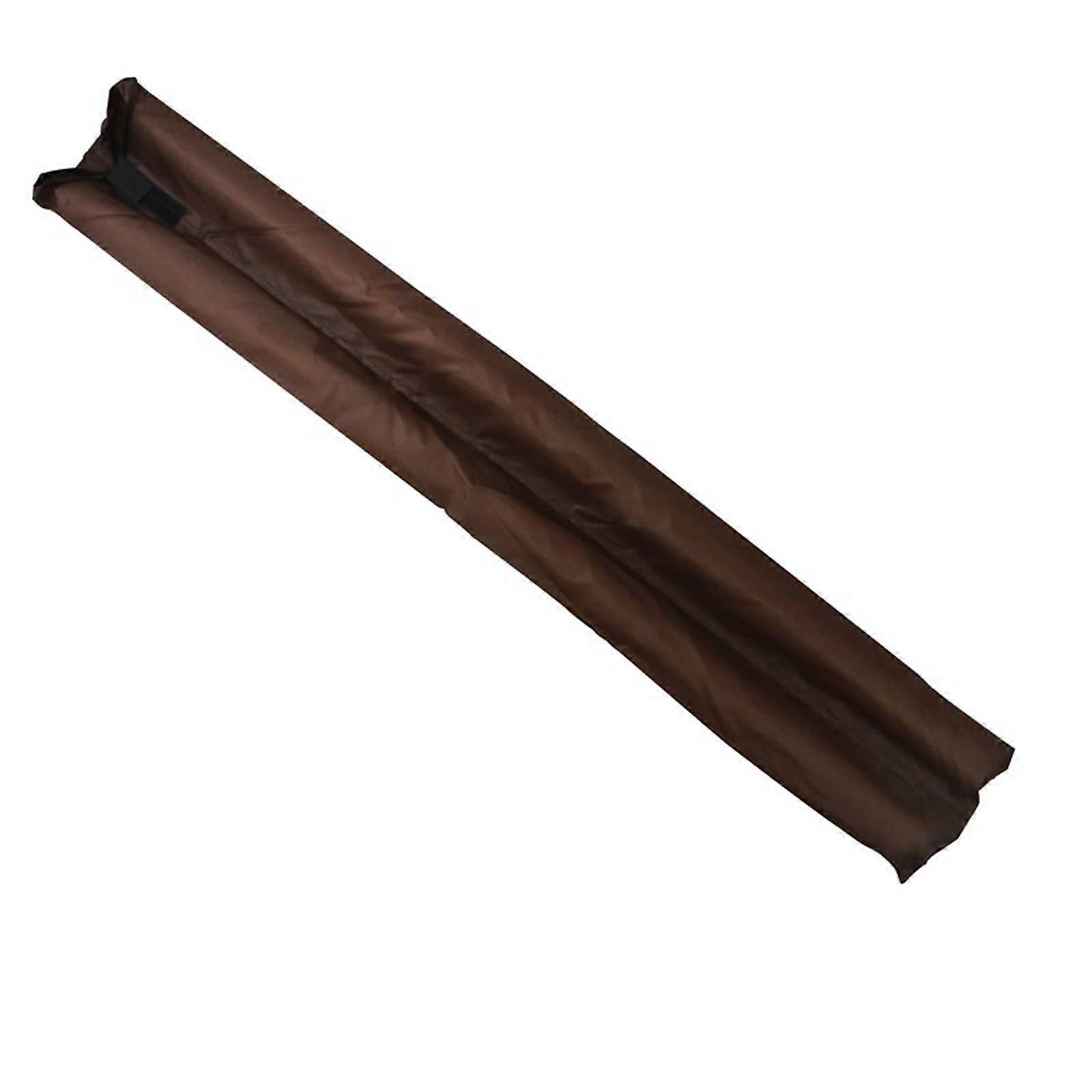 Draught Excluder for Doors 86 cm with Double Seal, Cut to Size Door Seal, Brown Wind Stopper for Noise Reduction