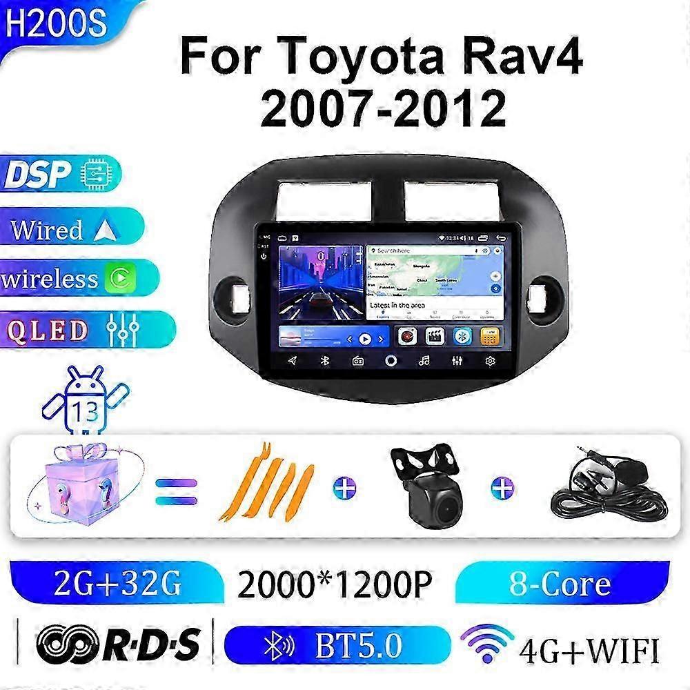 Suitable for Toyota RAV4 car 07-12 in car Android large screen navigator GPS navigation all-in-one machine-2K