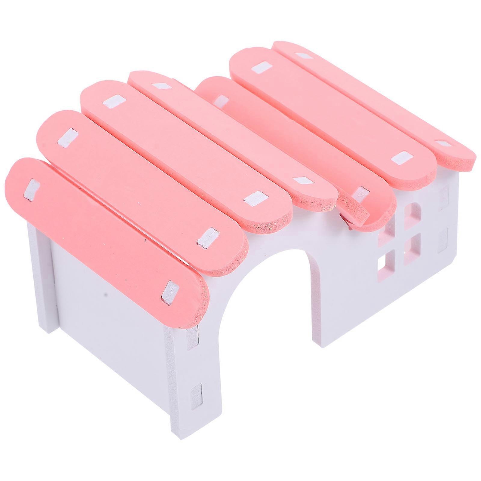 Cute Hamster House, Pink Guinea Pig Hideout, Funny Hamster Habitats For Chinchilla Guinea Pig Hedgehog Gerbil Playing And Hiding