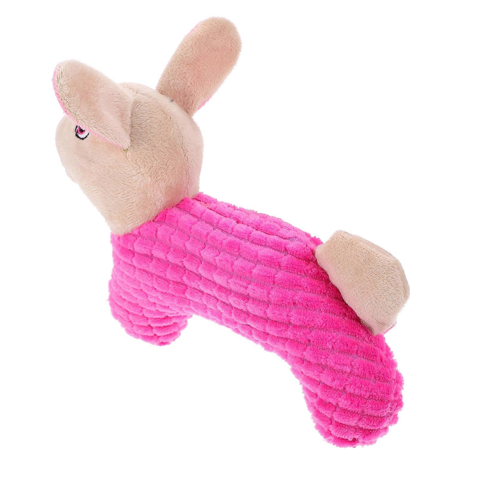 Squeaky Dog Playing Training Toy For Pet Owners Outdoor Playing Rosy Color 1Pcs