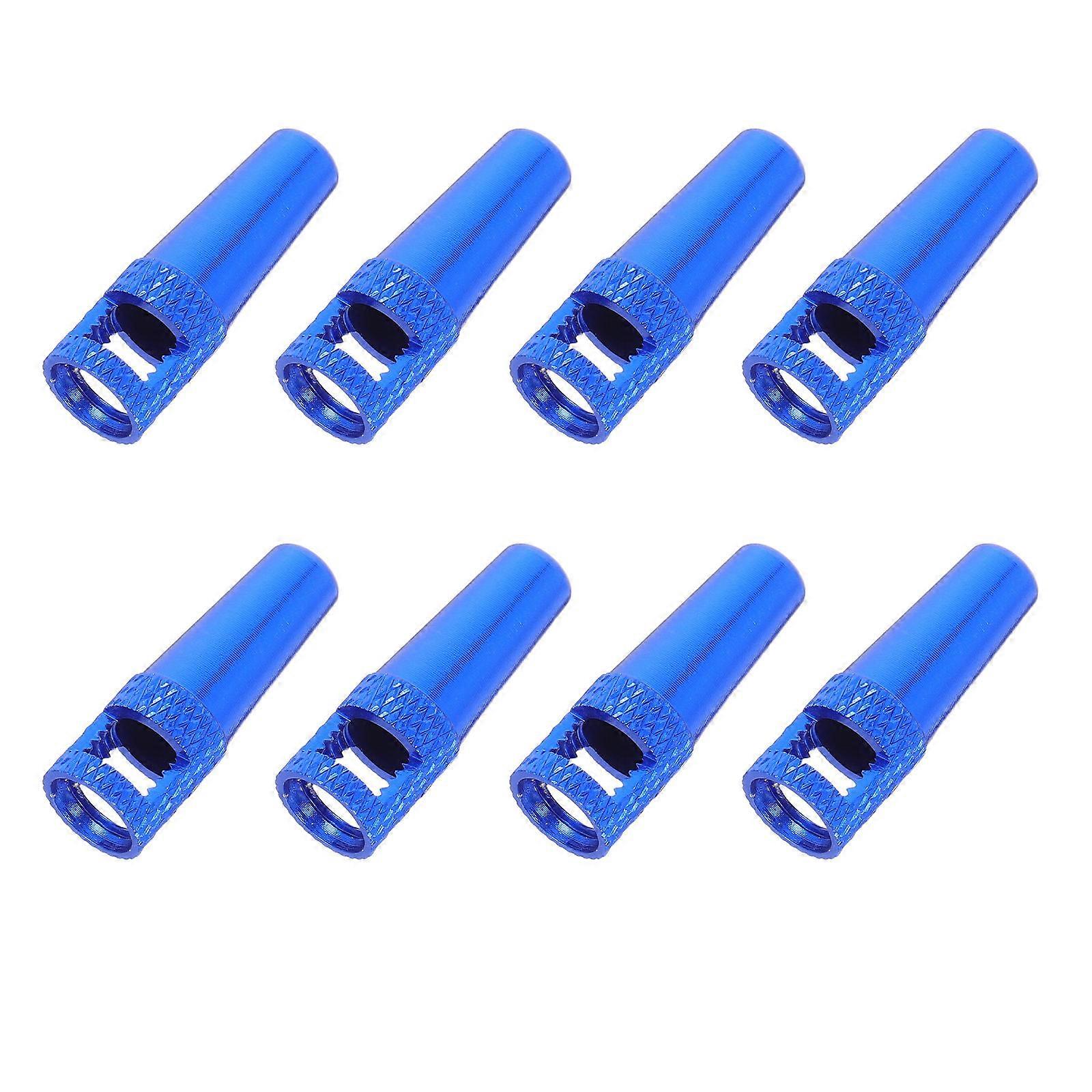 8pcs Aluminum Alloy Bike Valve Caps High Strength Tire Valve Stem Caps for Improved Airflow, Vibrant Style for Cycling Enthusiasts and Stylish