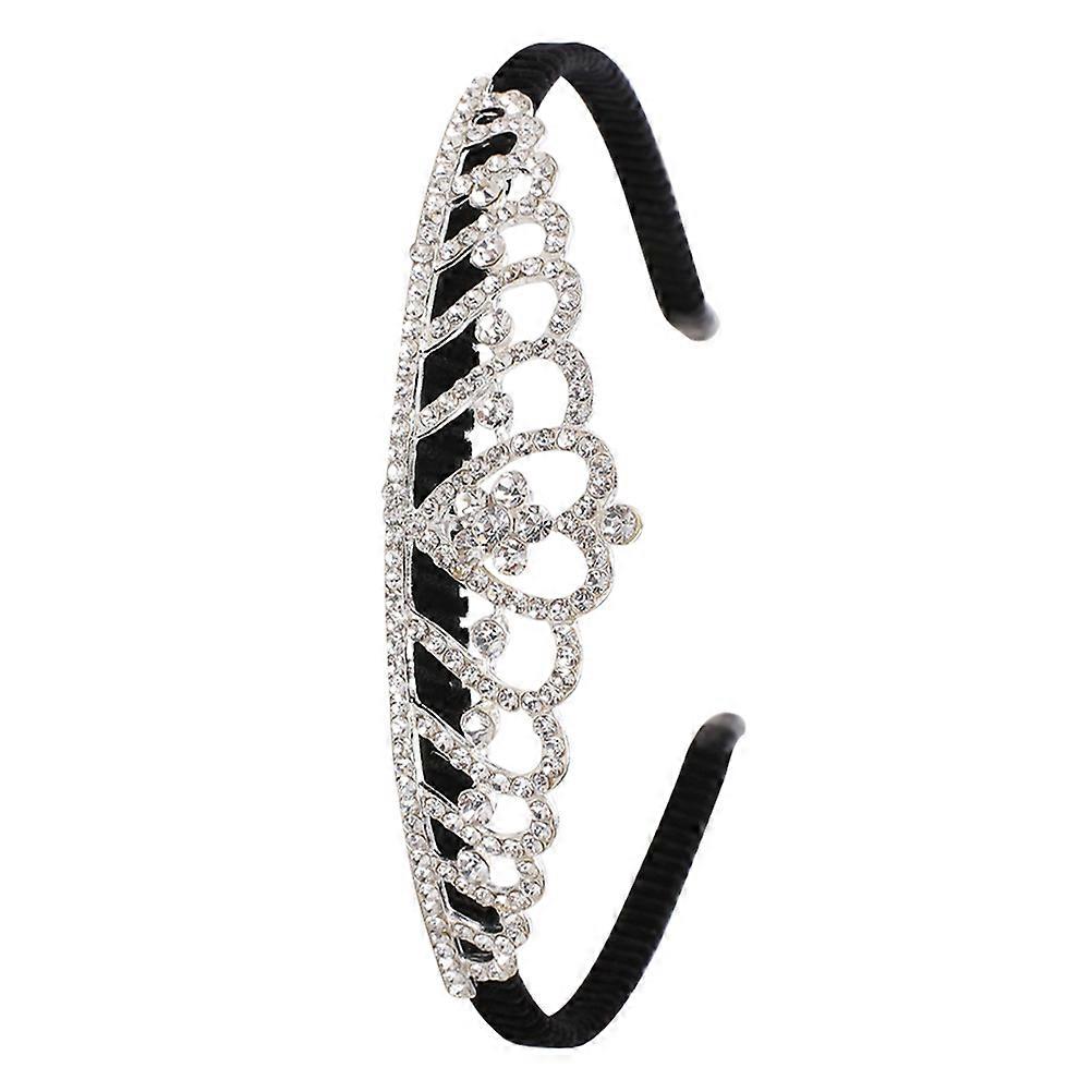 White Alloy Children's Tiara with Heart Shaped Design for Birthday and Everyday Wear