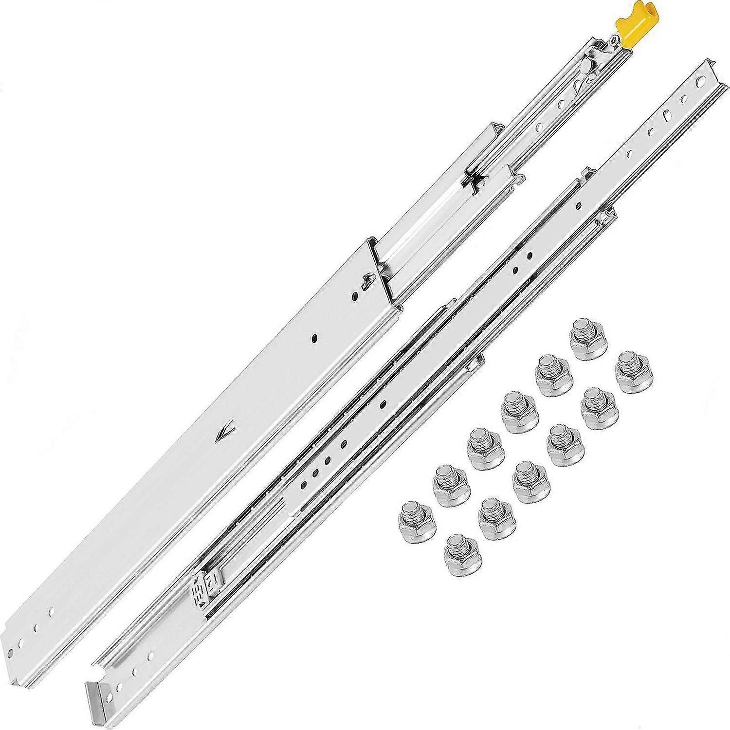 24' Pair Heavy Duty Fully Extension Ball Bearing Slide Drawer Runners w/ Lock