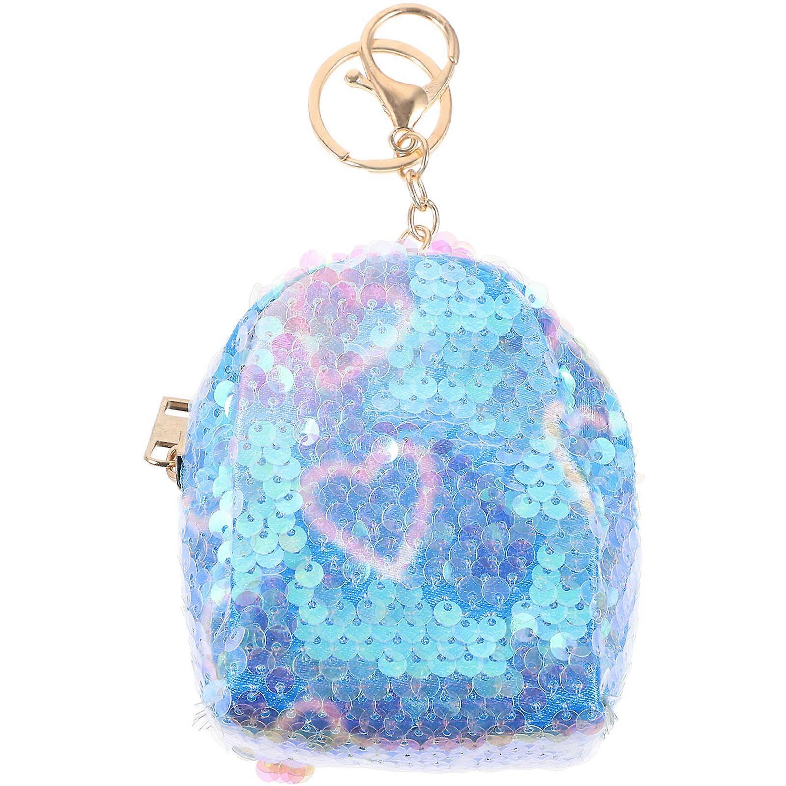 Small Zipper Bag Sequin Pouch Organizing Accessory for Fashion-forward Individuals 9.00X7.00X5.00CM Trendy 1Pack