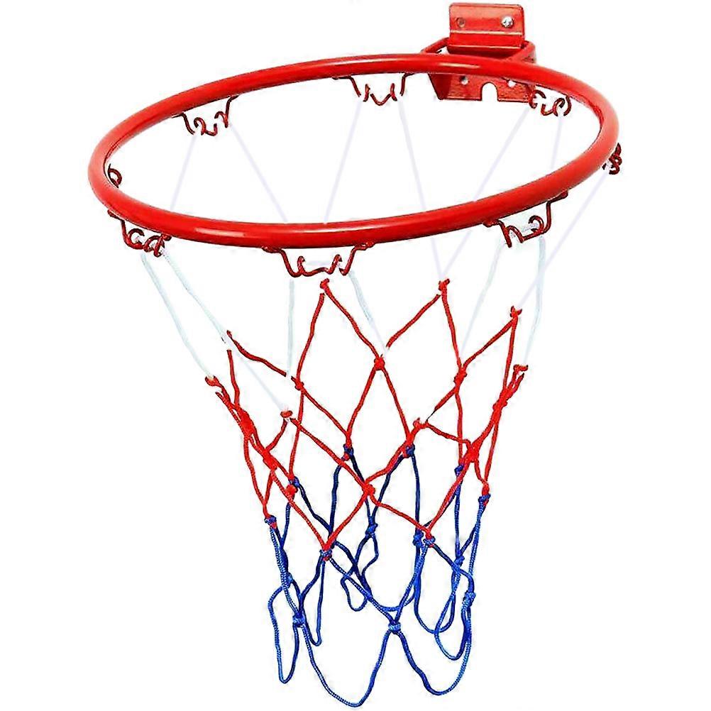 Boys Basketball Hoop Indoor and Outdoor Use Portable Round Shape Red PP 1Set