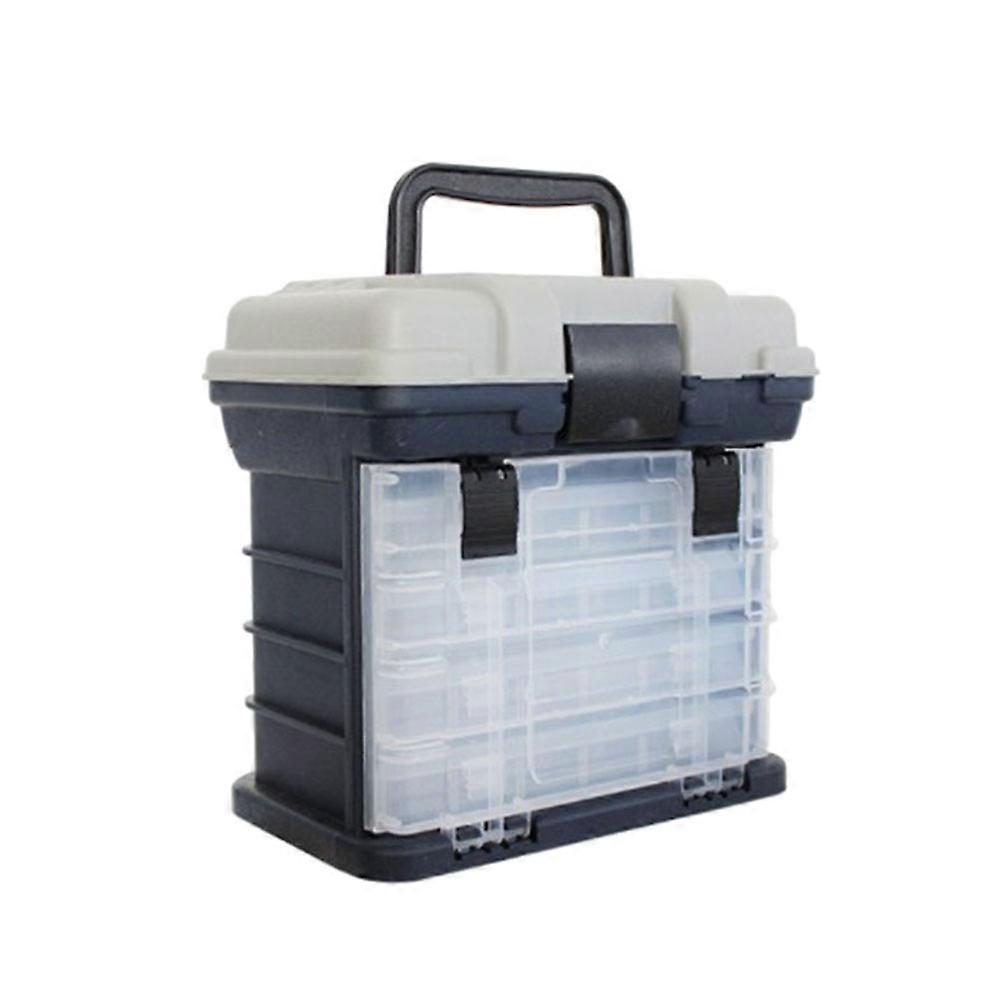 Camping Fishing Box Multi-Function Fishing Lure Box For Fishermen Compact 4-Layer Design With Large Capacity 1Pcs
