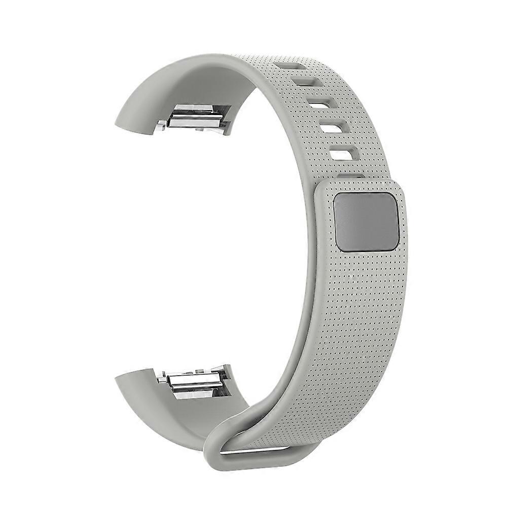 Breathable Textured Silicone Watch Strap Replacement for Smartwatches Unisex Wristband – Grey – Compatible with Huami