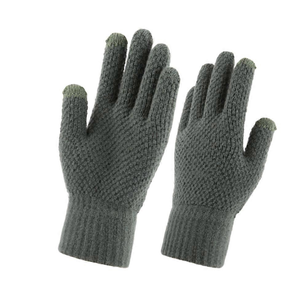 Thicken Plush Finger Gloves For Outdoor Activities In Winter 1 Pair Hand Protection And Touch Screen Use