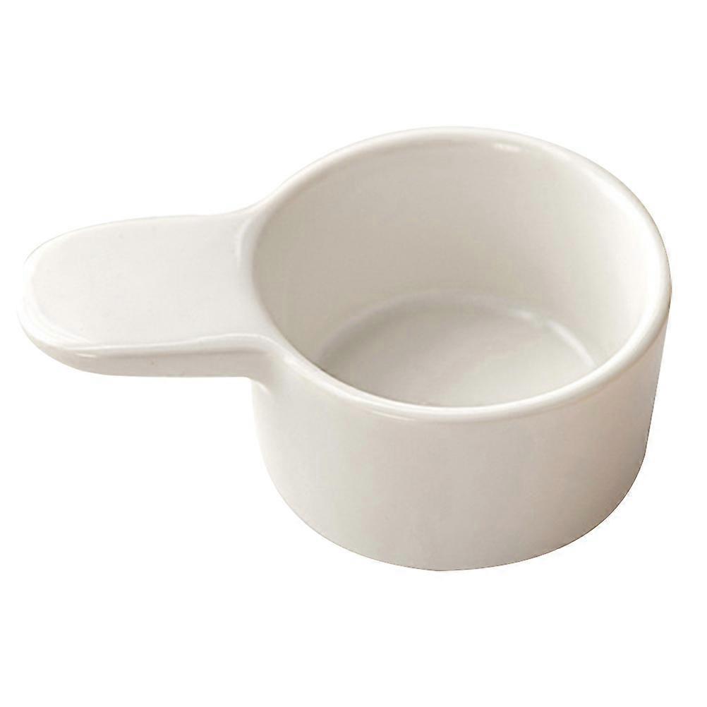 Ceramic Seasoning and Vinegar Dish with Handle Sauce Plate for Dipping