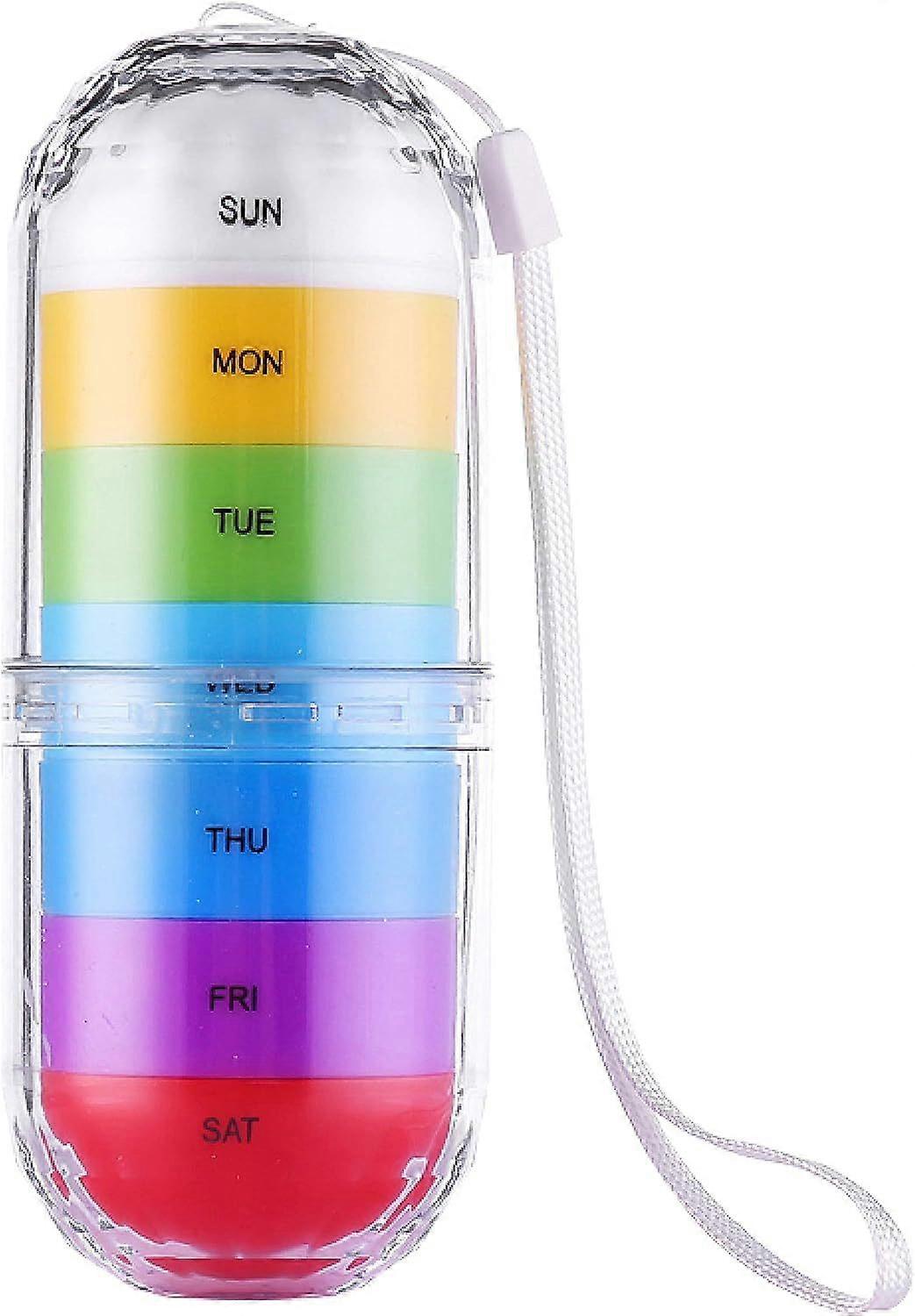 1pcs Rainbow Waterproof Travel Pill Box