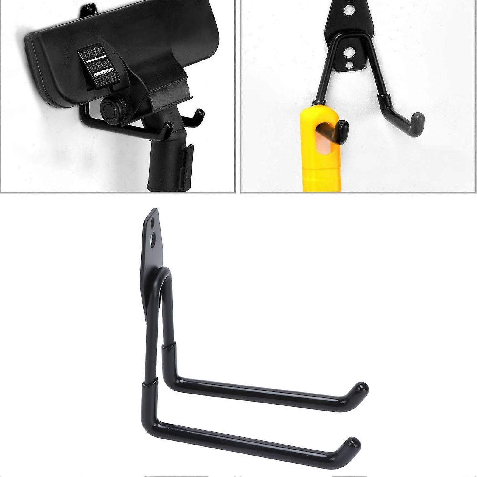 2Pcs Garage Hooks Multipurpose Wall Mount Garage Storage Hanger Organizer with 2 Hooks Style B 13cm / 5.1in 