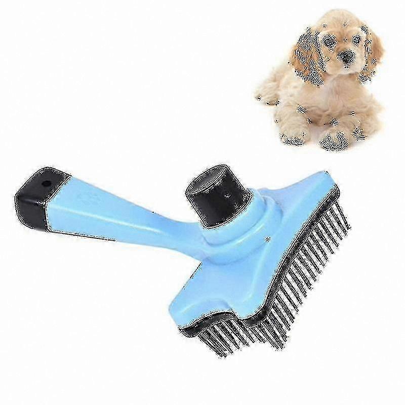 Multi-functional Pet Grooming Comb for Tangle Removal and Styling (Blue)