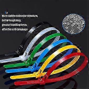 200PCS Buckle Self-Locking Premium Nylon Cable Wire Ties,8 X 200mm Adjustable Reusable Nylon Strap