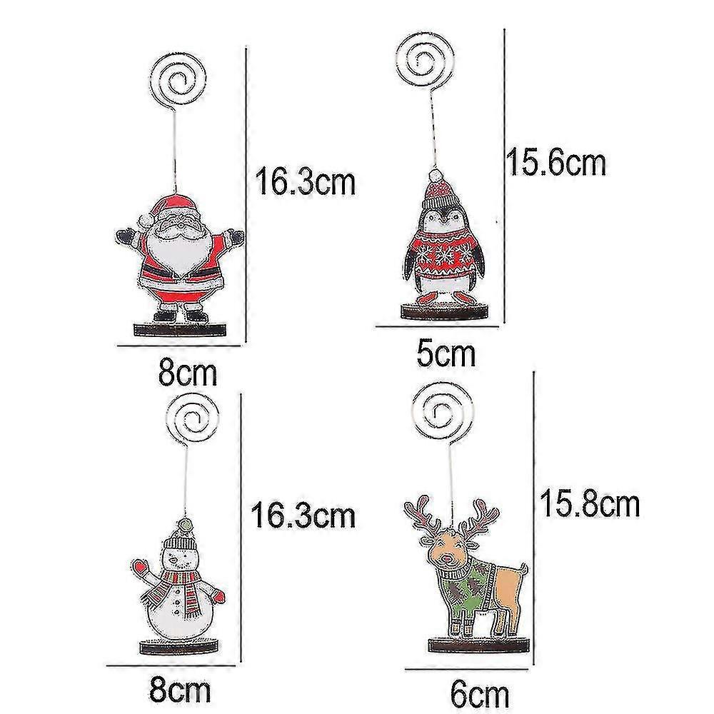 4 Stuks Memo Card Holder Stands for Festive Table, Photo Clip Holder Desk Accessory for Notes and Paperwork