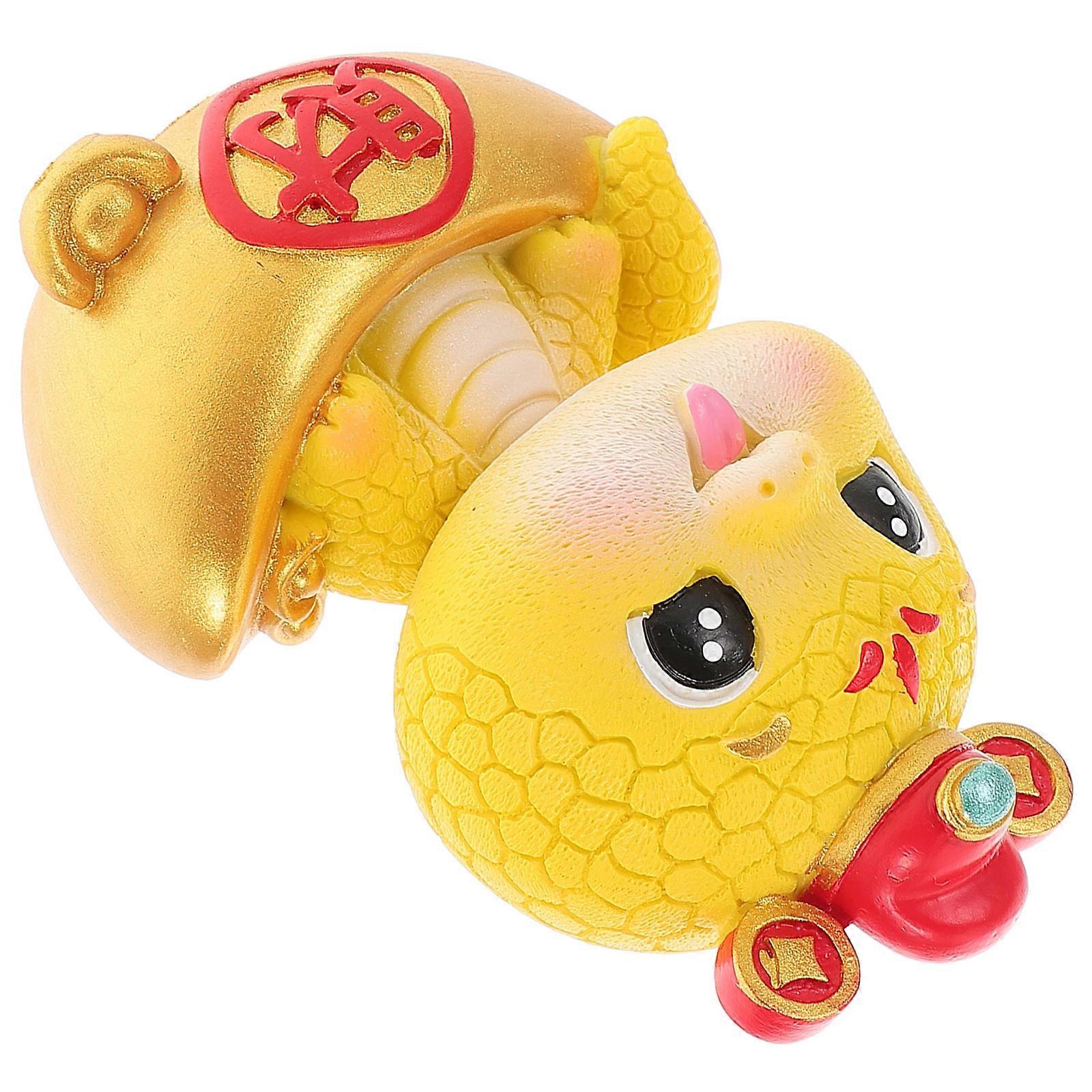 Snake Cartoon Snake Figurine for 2025 Zodiac Year Resin Movement 1Pcs