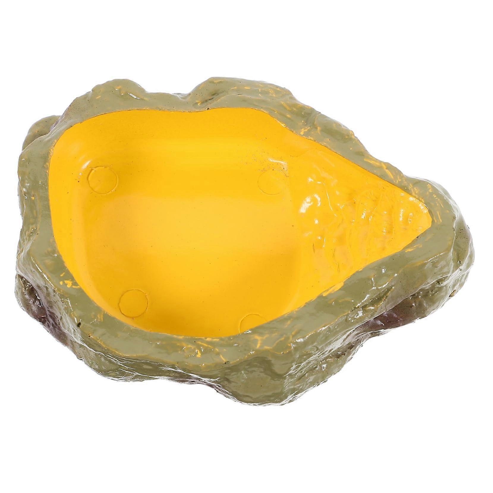 Reptile Water Feeder Bowl for Lizards and Tortoises, Bright Color Decorative Drinking Dish, Convenient Water Supply, Random Color Design