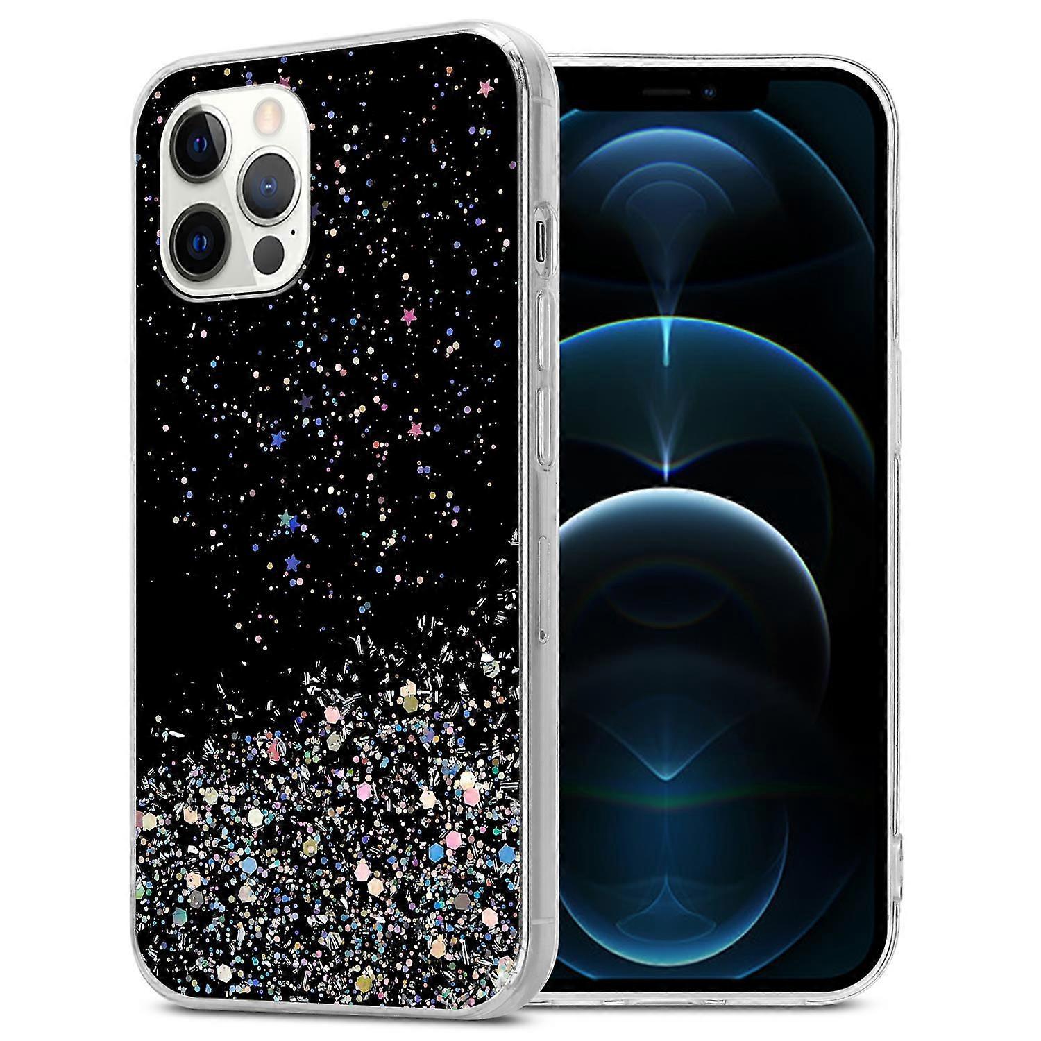Case iPhone 12 PRO MAX Protective Case TPU - Transparent with Glitter
