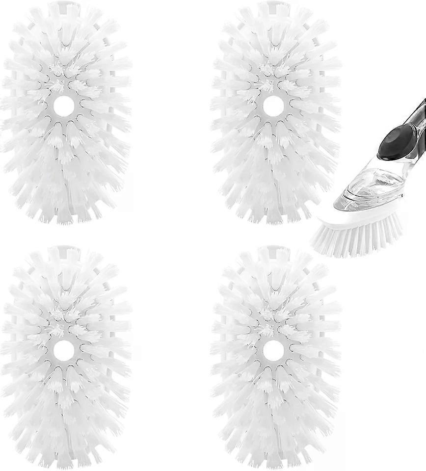 Brush Refills, 4 Pack Replacement Heads for Dish Brush Cleaning Soap Dispensing