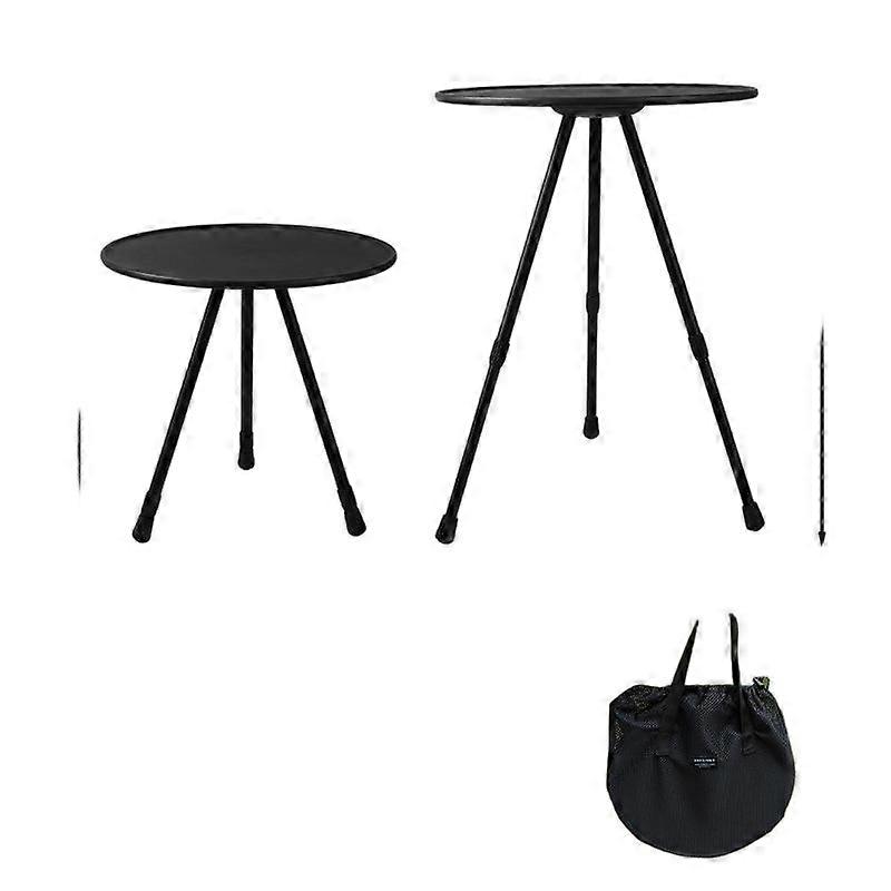 Outdoor folding small round table, made of ABS aluminum alloy, with adjustable height