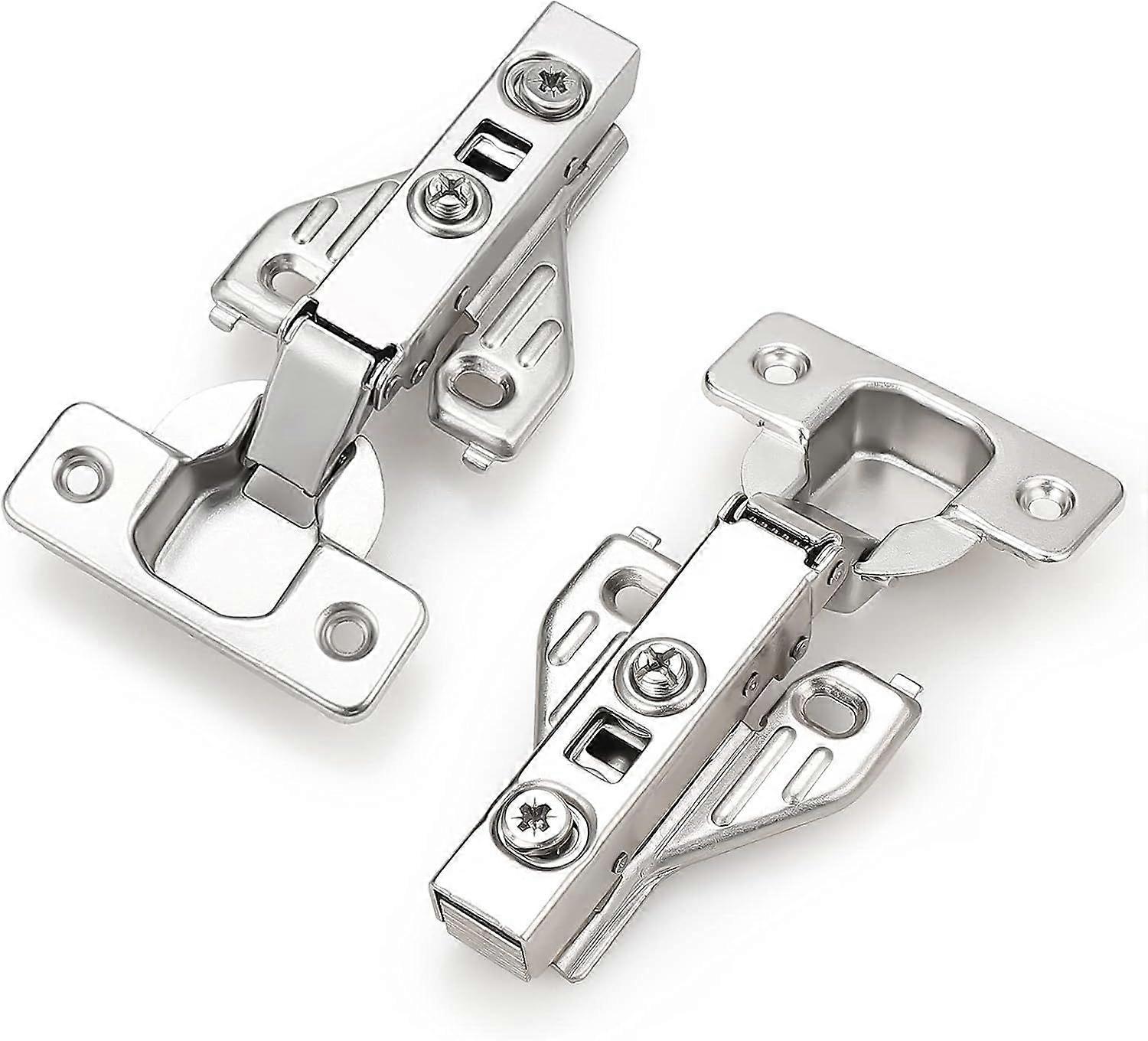 (2 Pair/4 Pack Full Overlay Soft Closing Clip On Face Frame Mounting Cabinet