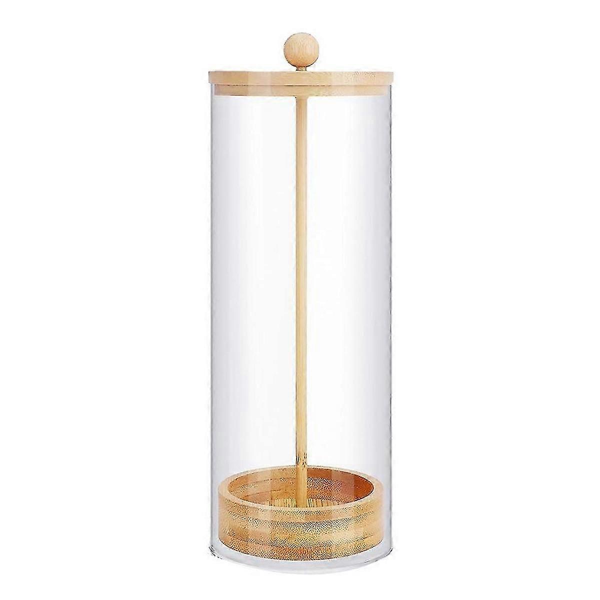 Straw Holder Dispenser compatible Counter - Drinking Straw Dispenser with Bamboo Lid compatible Standard Straws, Straw Organizer