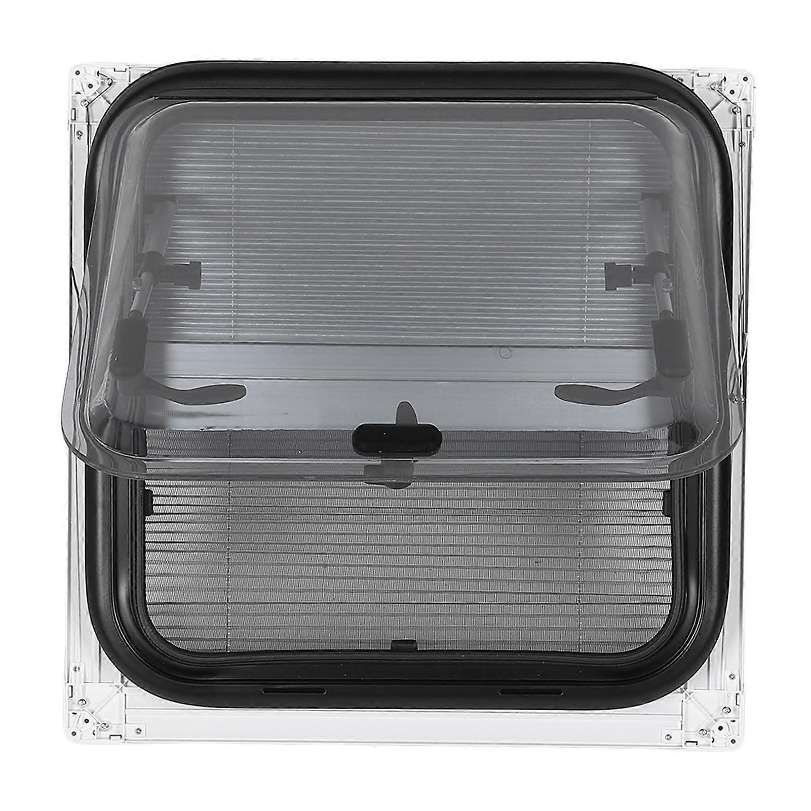 18x18in RV Exit Window Double Layer Push Out w/ Sunshade & Mesh