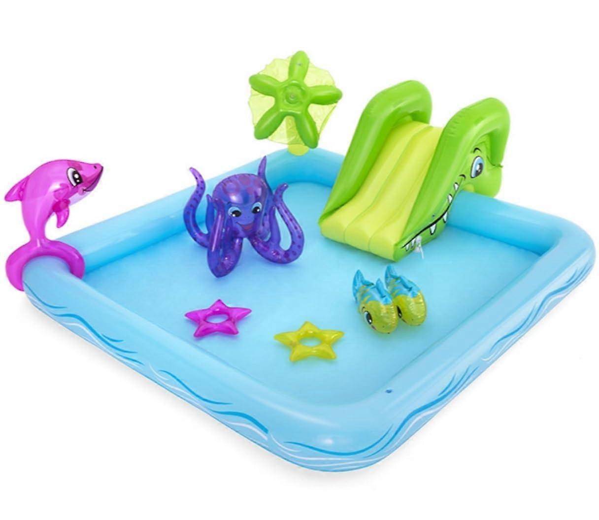 Family Pool Inflatable AboveGround Pool Garden With Lid 206x239x86cm Model A Outdoor Backyard Parties