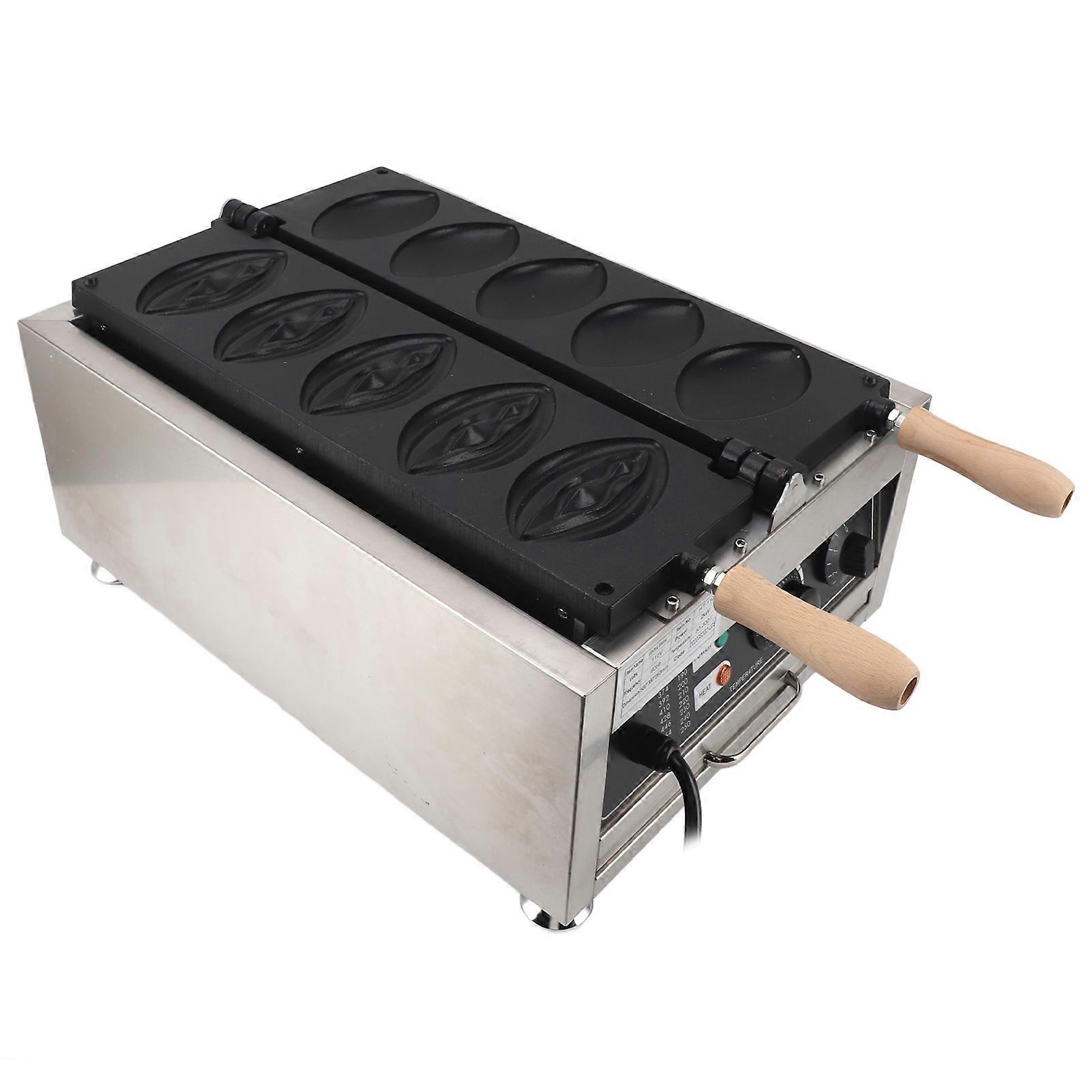 Abalone 5-Mould Waffle Maker Dual Heating 23x14.8x10.4in 2000W