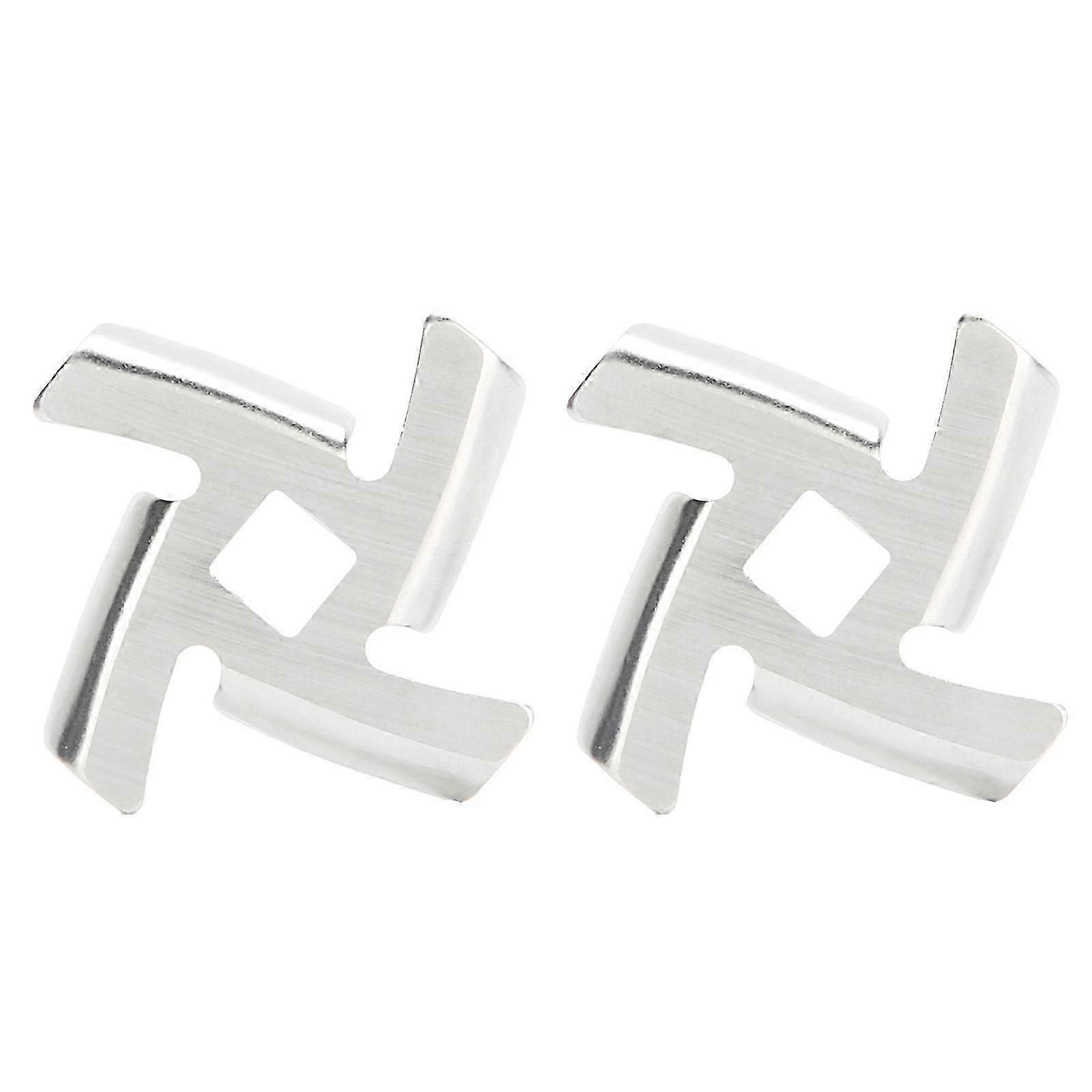 2 قطعة شفرة مفرمة اللحم الفولاذ المقاوم للصدأ طحن لوحة القرص التبعي لطاحونة ثقب مربع عبر بليد