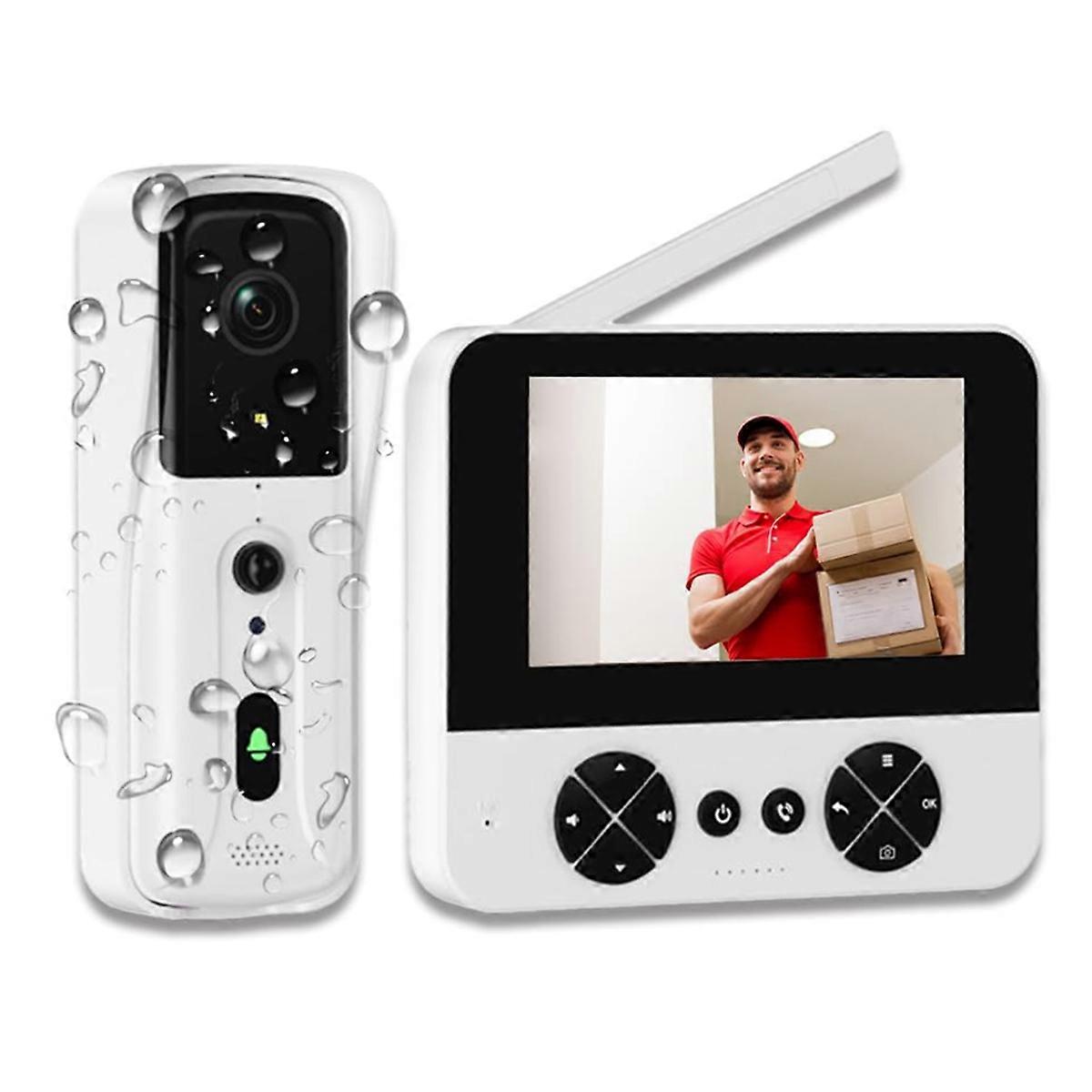 Doorbell Camera NO WiFi/APP,Video Intercom Two-Way Audio,PIR Motion Detection