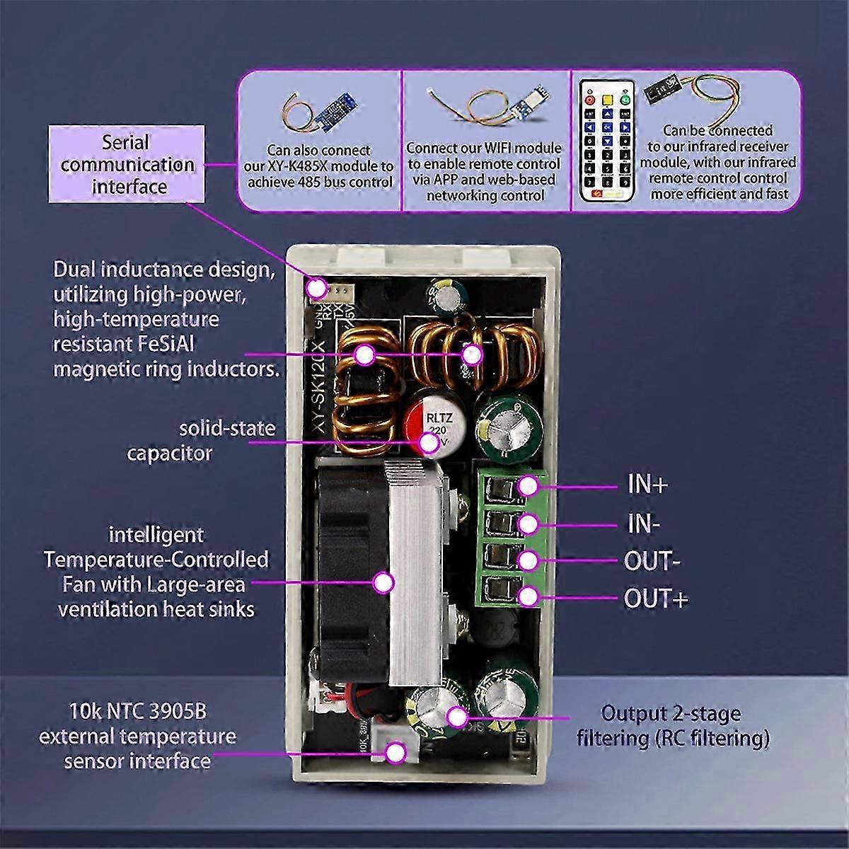 SK120X NC Lift DC Adjustable Voltage Current Solar Charge Controller Power Supply