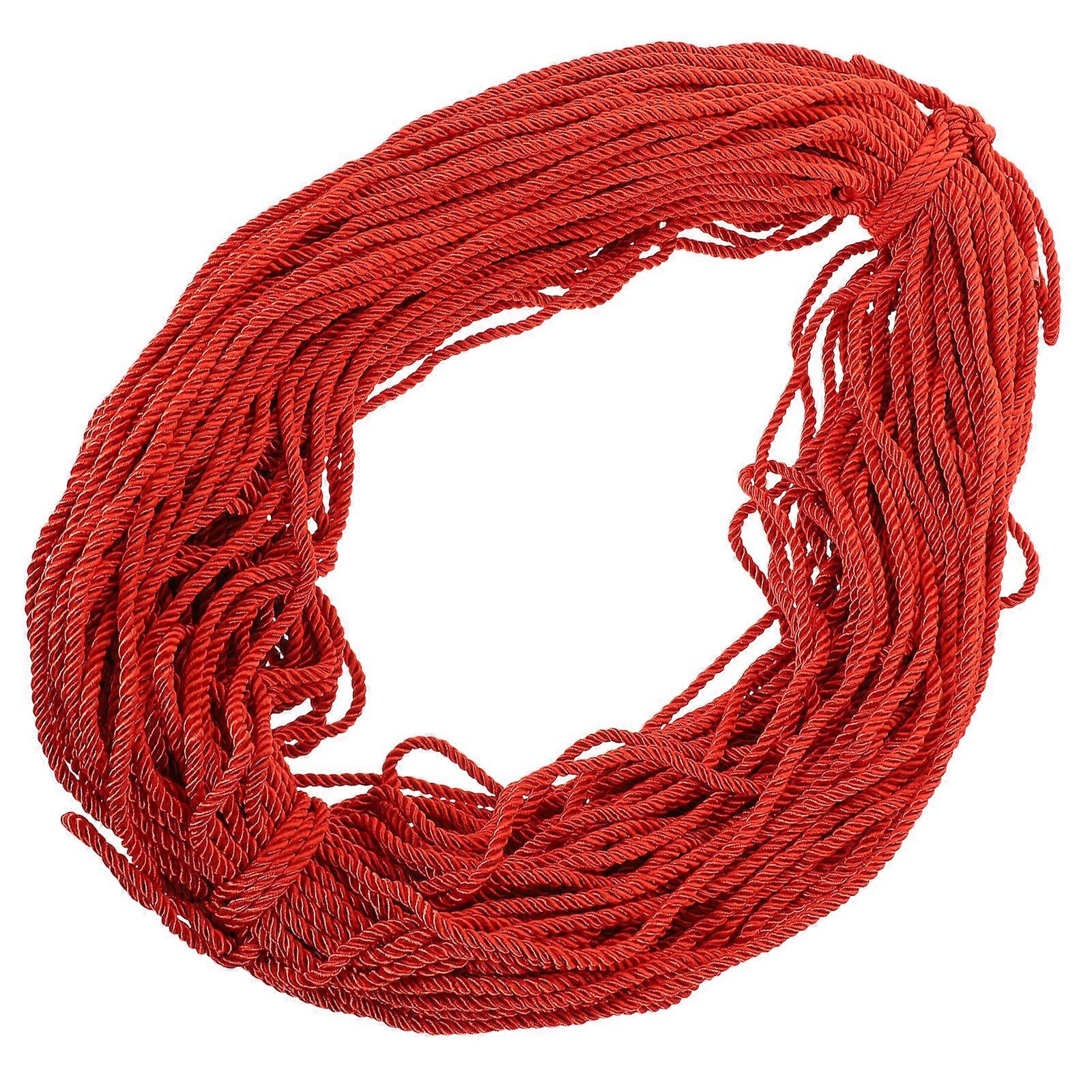 Graduation Honor Cord Braided Cord for Decoration 1 Roll Red Polyester