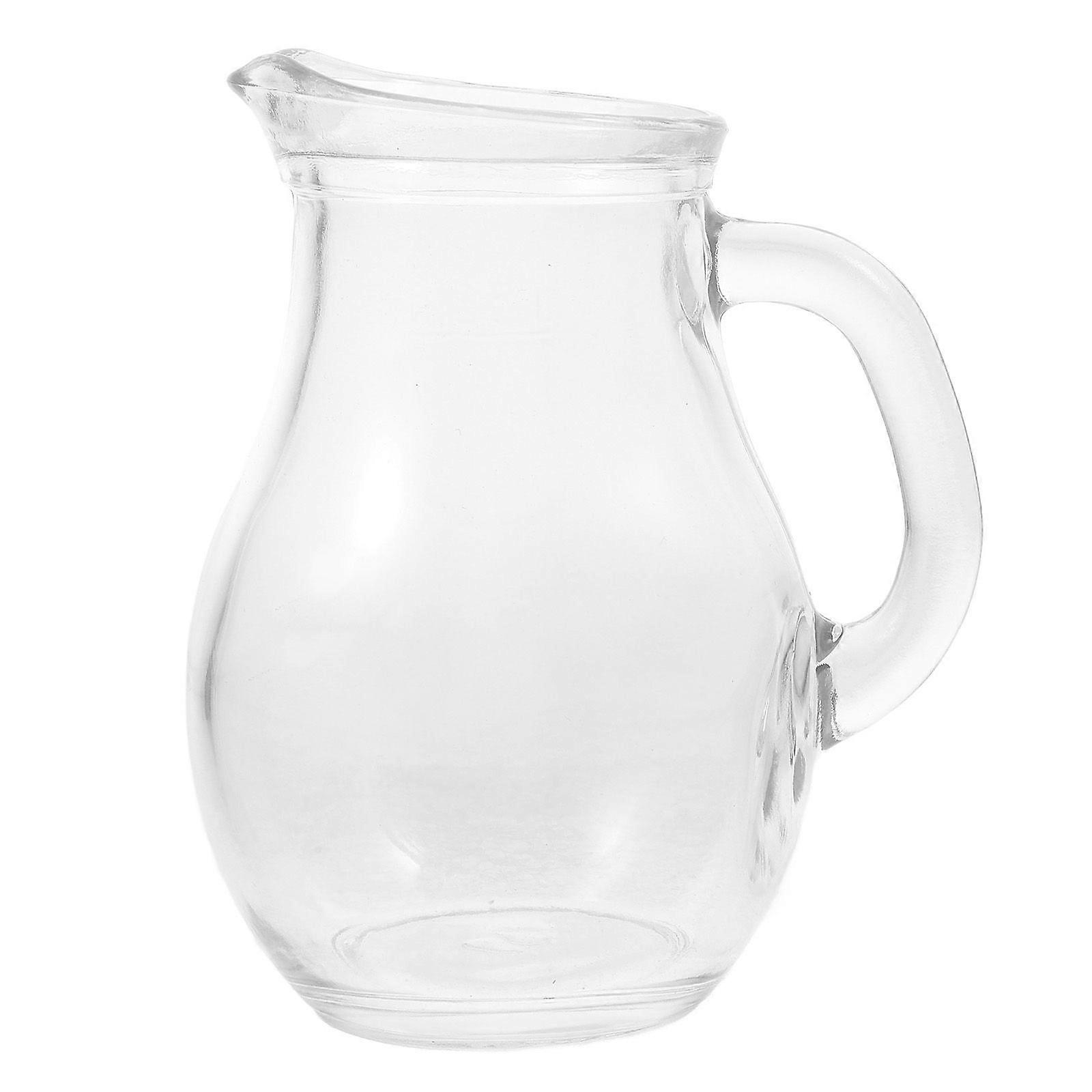 Pichet à lait en verre avec poignée Pichet à lait transparent Petit pot à vin Petit pichet à vin