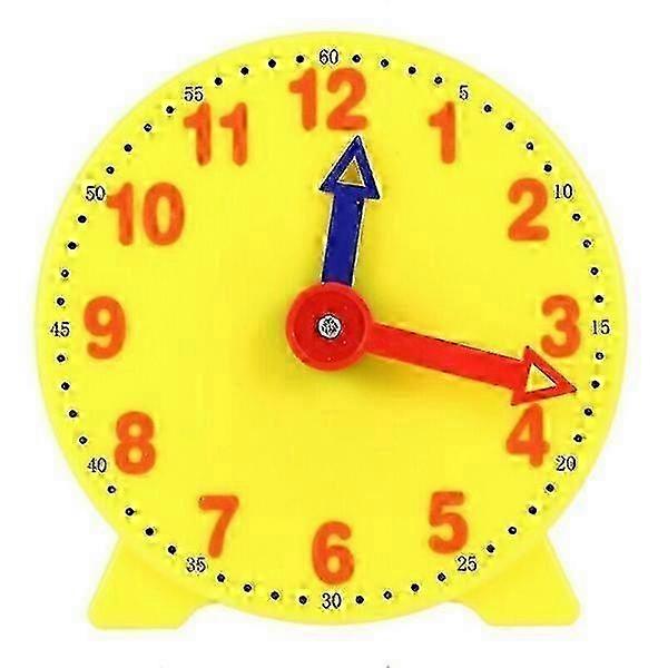 4 Inch Student Learning Clock Time Model Teacher Gear Clock 12/24 Hour School J9