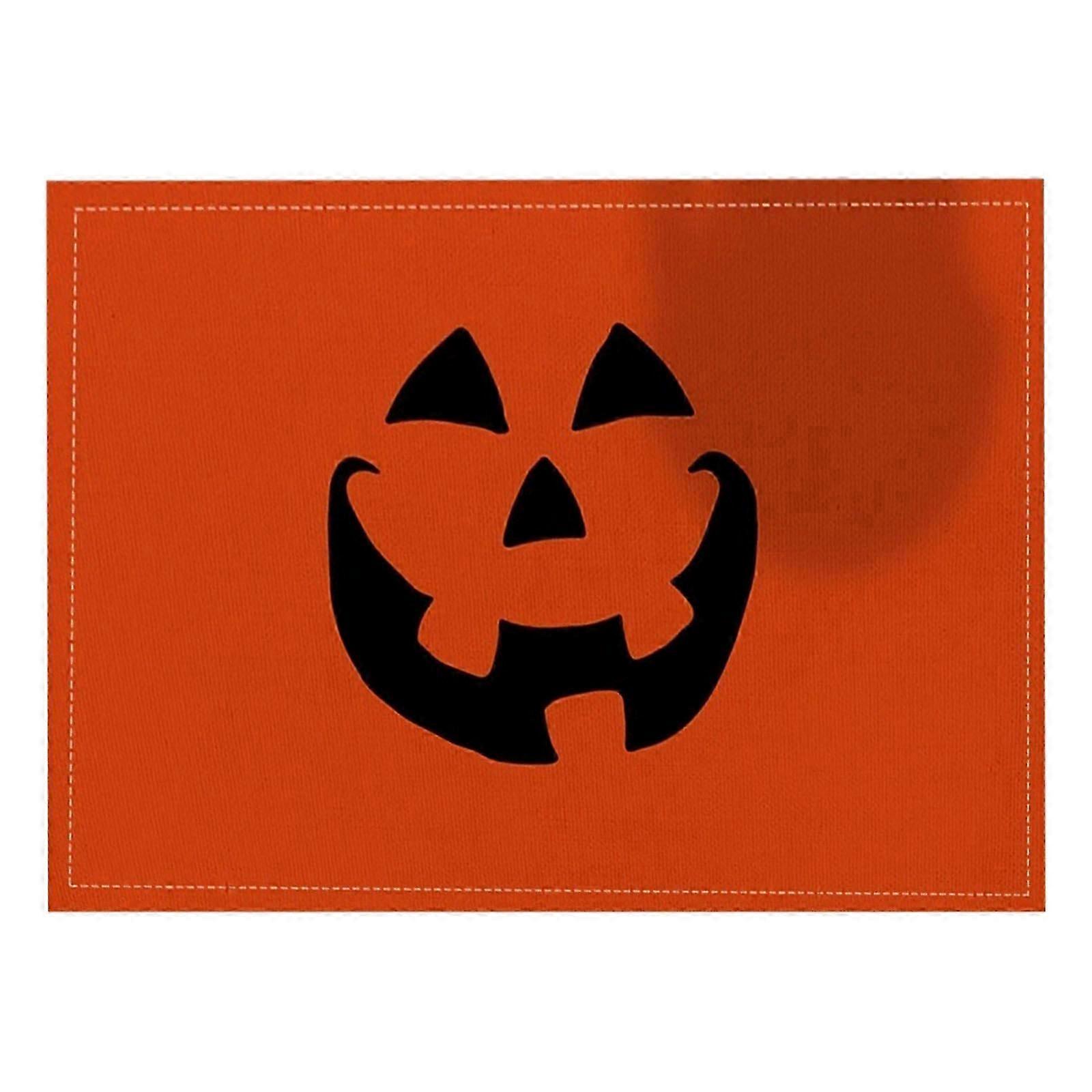 Halloween Placemats Dining Table Coffee Table Party Decorations Table Mats Heat Insulating Mats Digital Printing Linen Tablecloths Durable