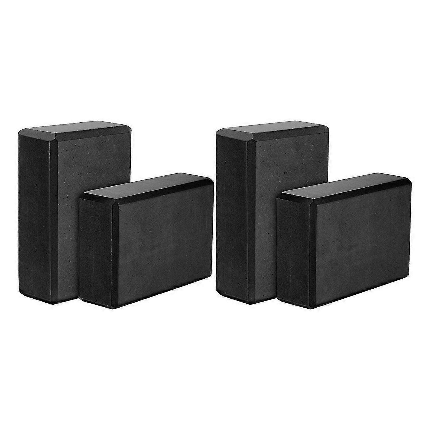 Yoga Blocks 2 Pack,EVA Foam Yoga Block Exercise Bricks,Black